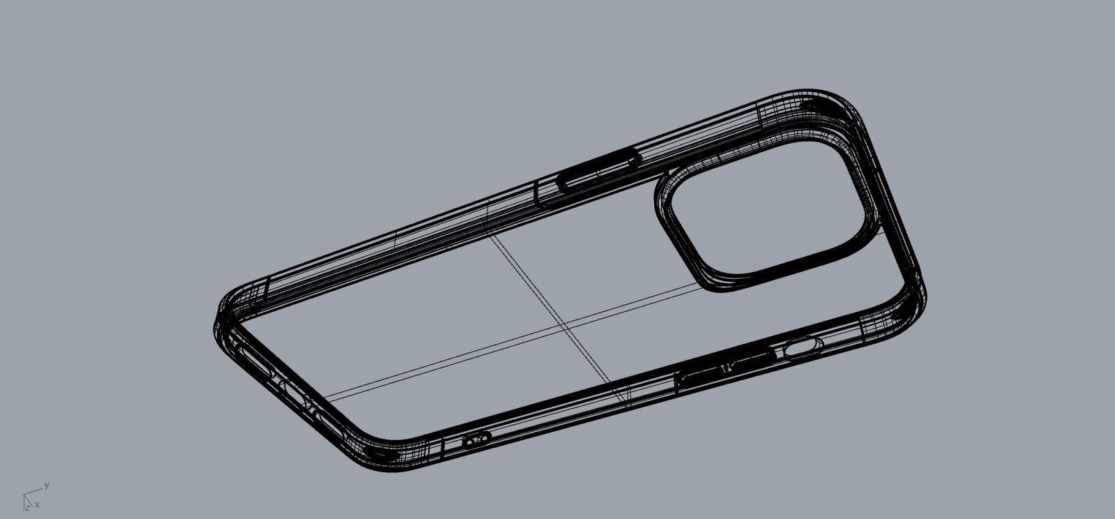 IPHONE 14 original blue case 3D print model 3D print model_12