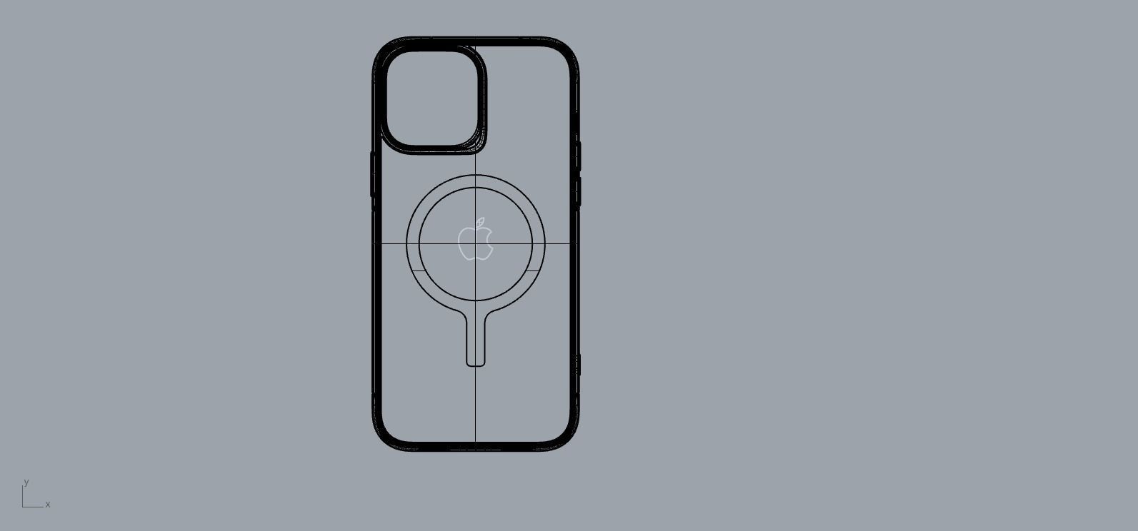 IPHONE 14 original blue case 3D print model 3D print model_26