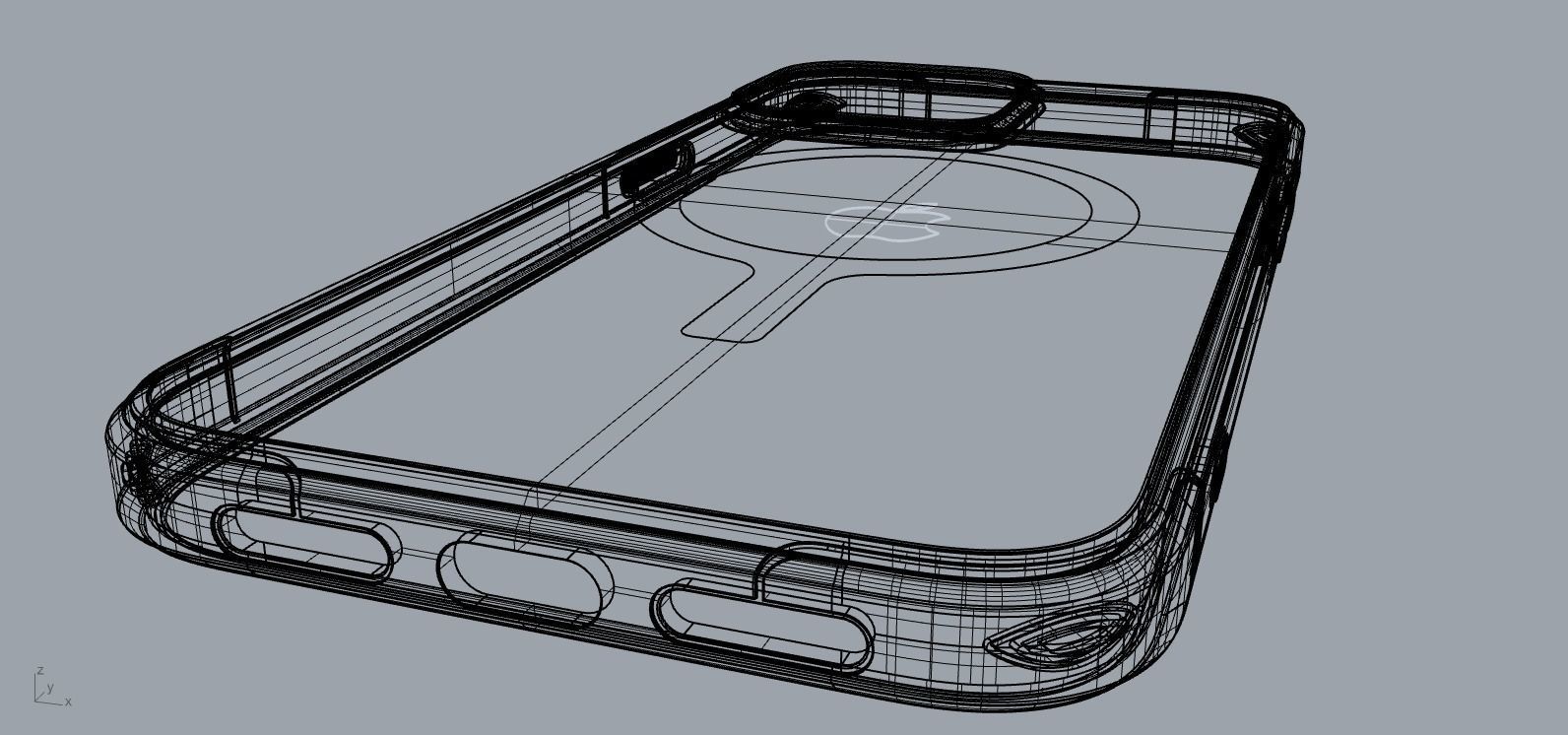 IPHONE 14 original blue case 3D print model 3D print model_20