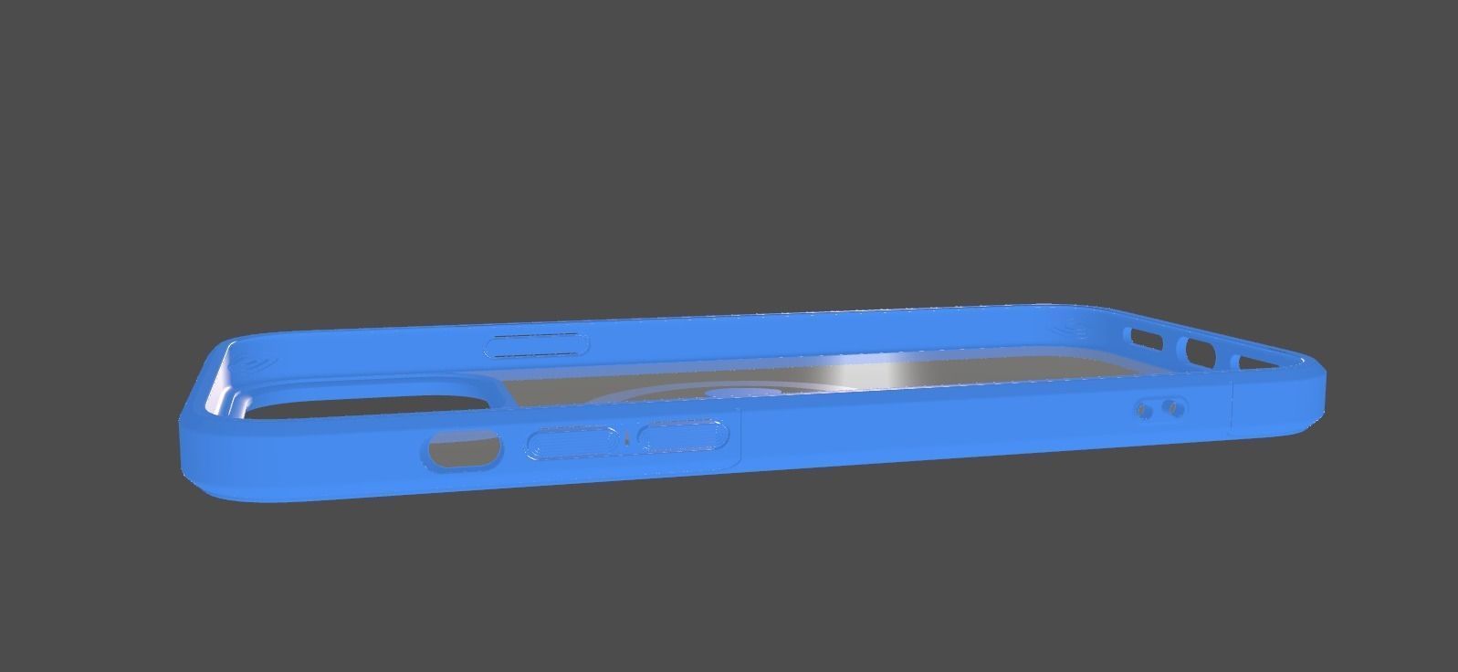 IPHONE 14 original blue case 3D print model 3D print model_5