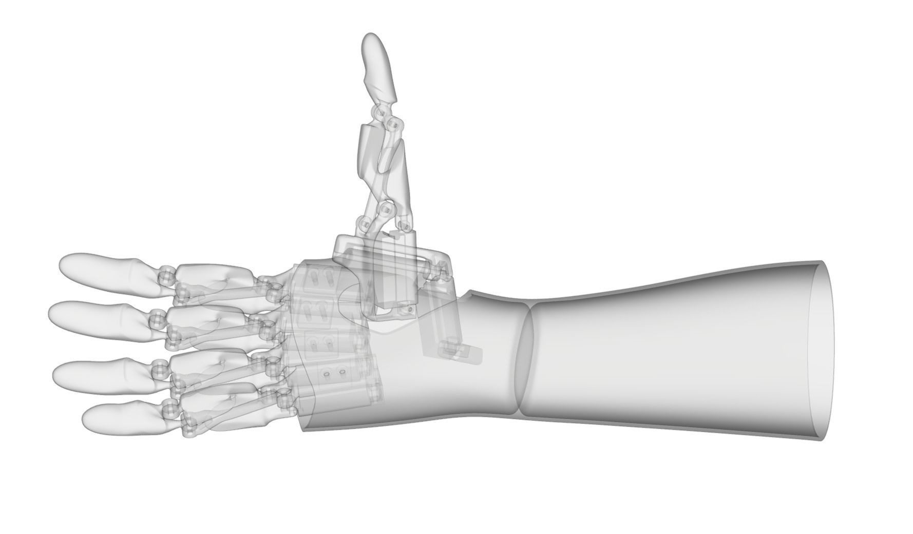 HOFO ARM - ROBOTIC PROSTHETIC HAND  3D print model_2