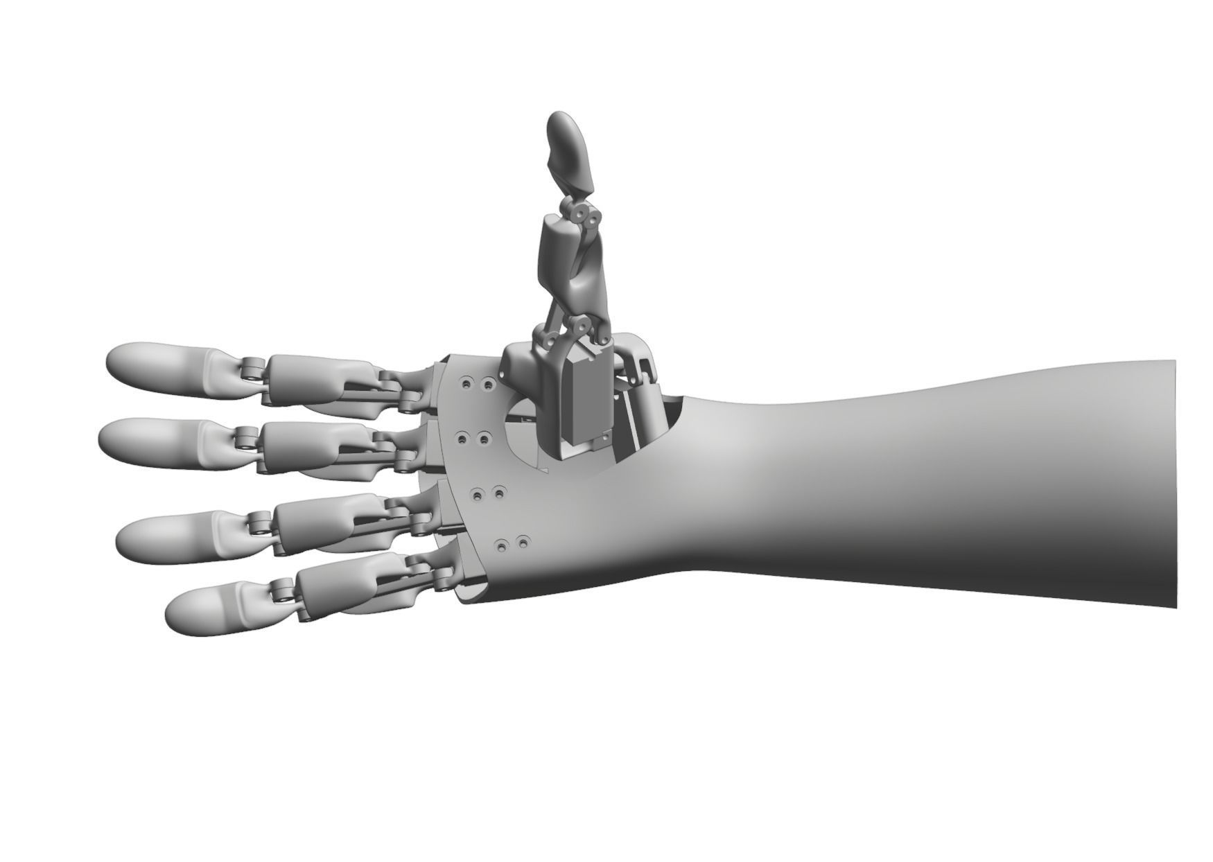 HOFO ARM - ROBOTIC PROSTHETIC HAND  3D print model_1