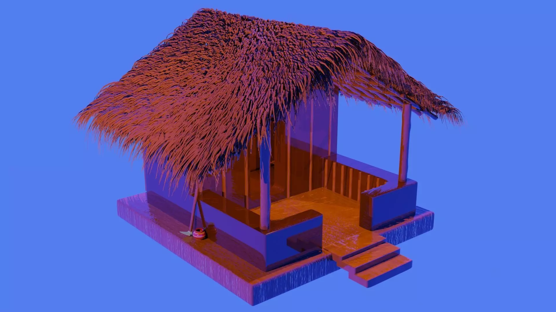 Sri Lankan Ancient House - 3D Model 3D model