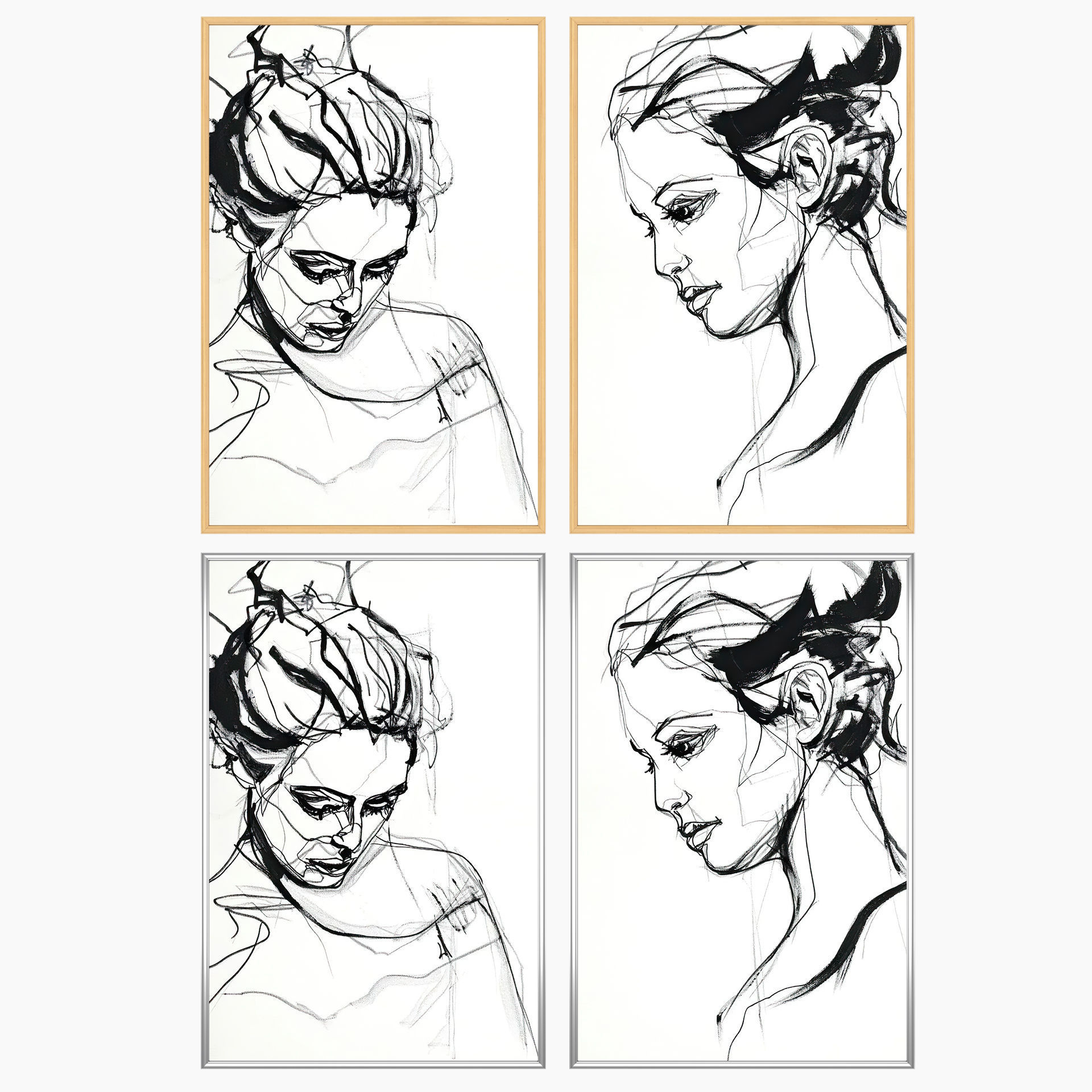 Wall Art Set 3695 3D model_2