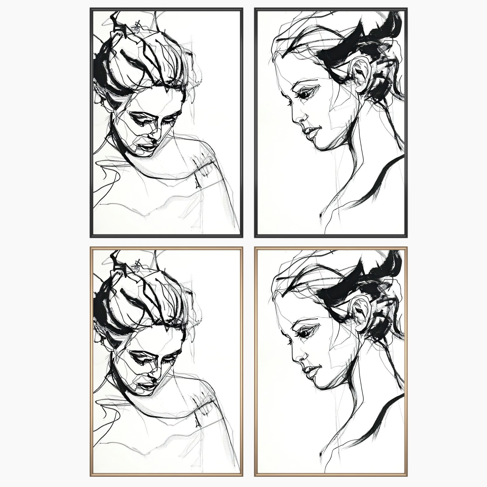 Wall Art Set 3695 3D model_1