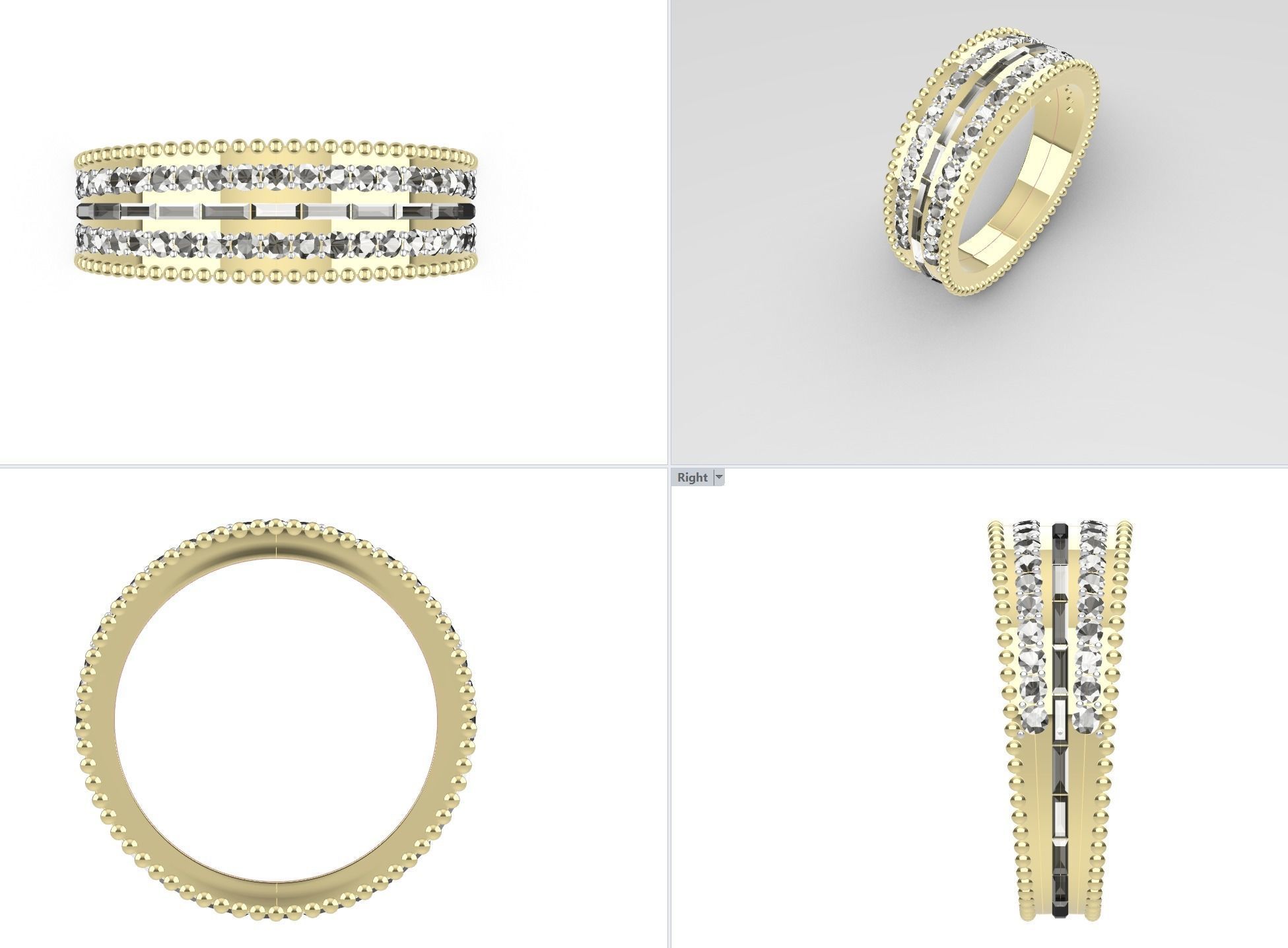 Fancy Ring 3D print model_3