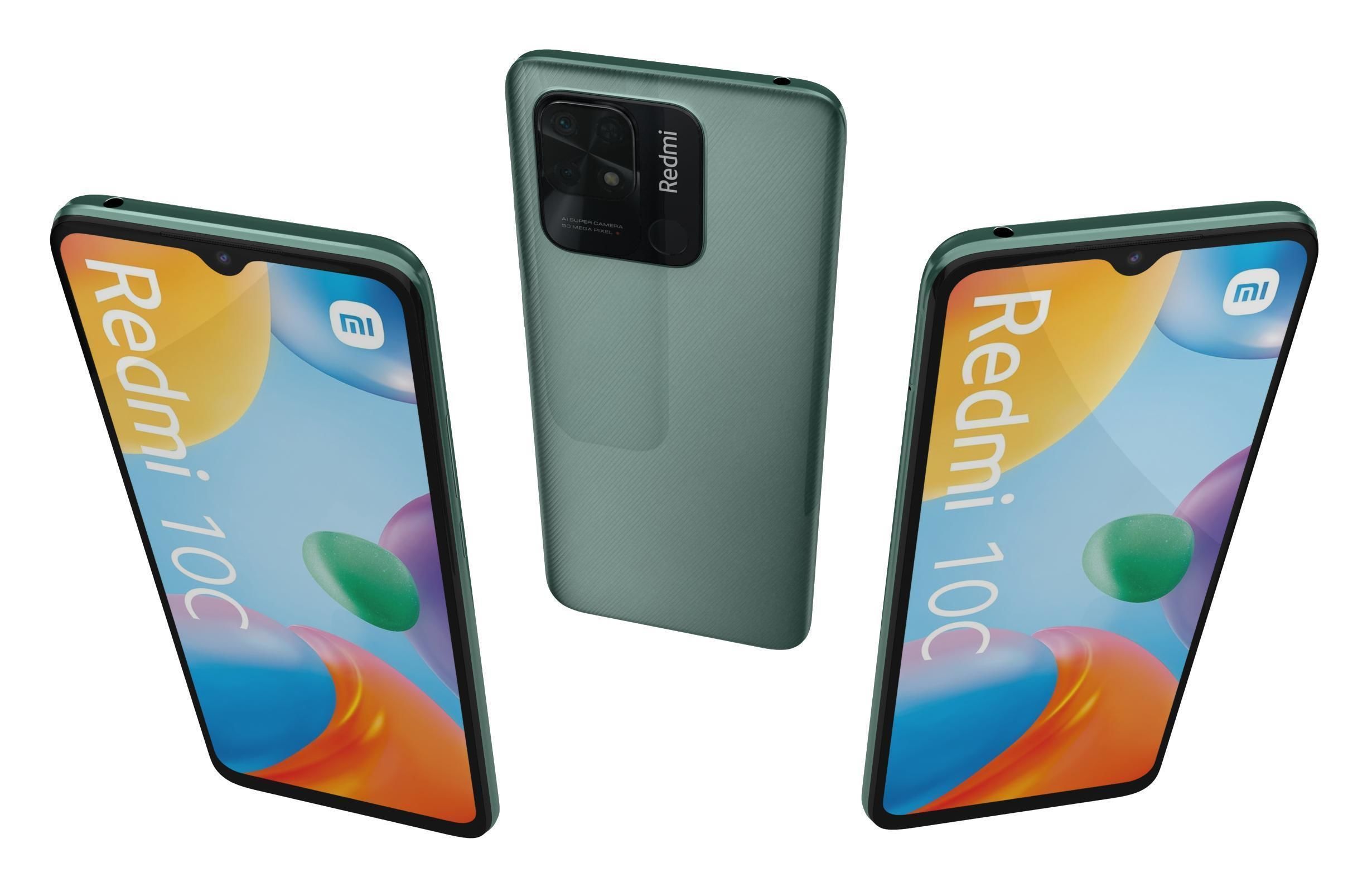 Xiaomi Redmi 10C Green 3D model_1