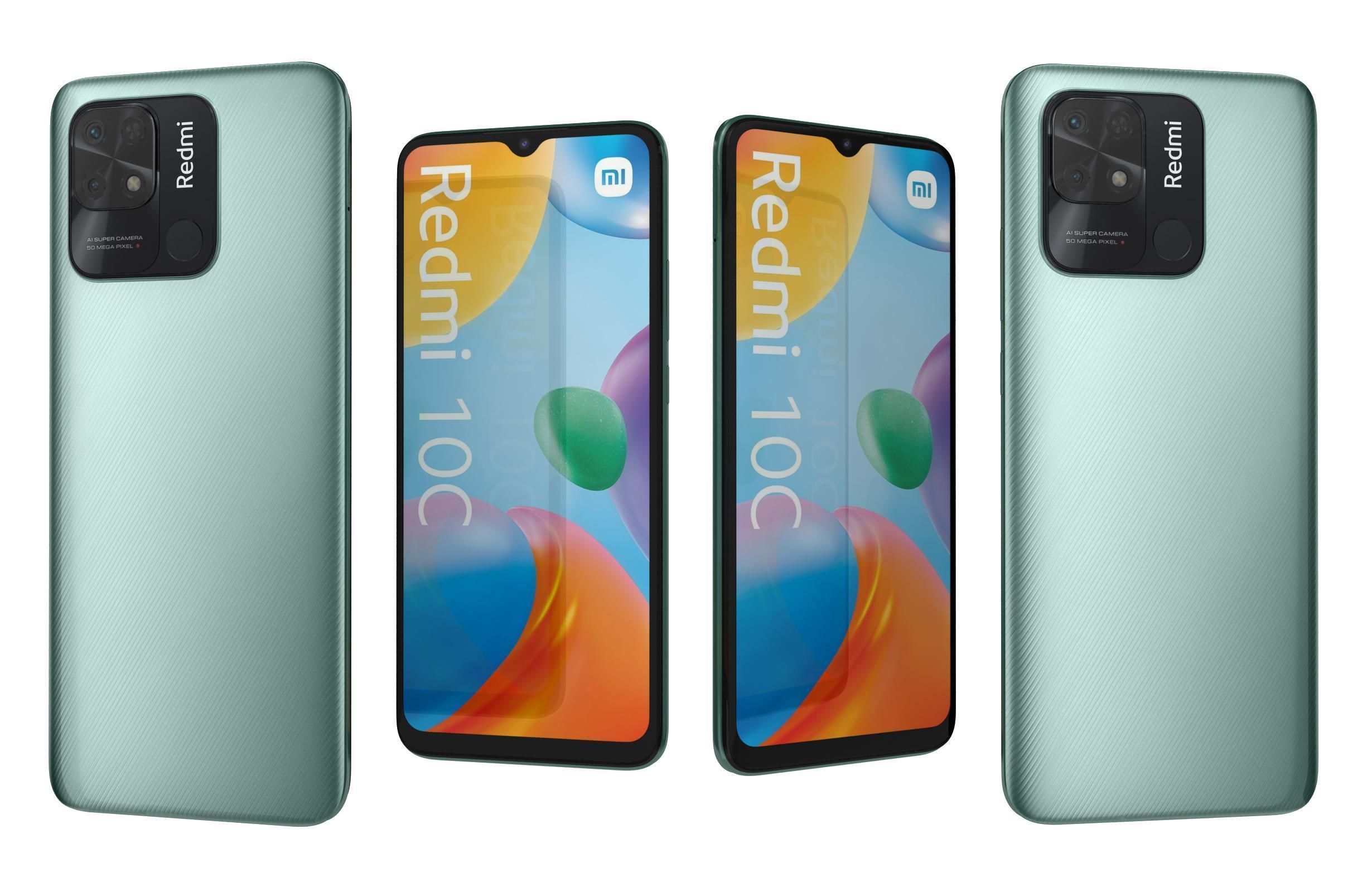 Xiaomi Redmi 10C Green 3D model_3