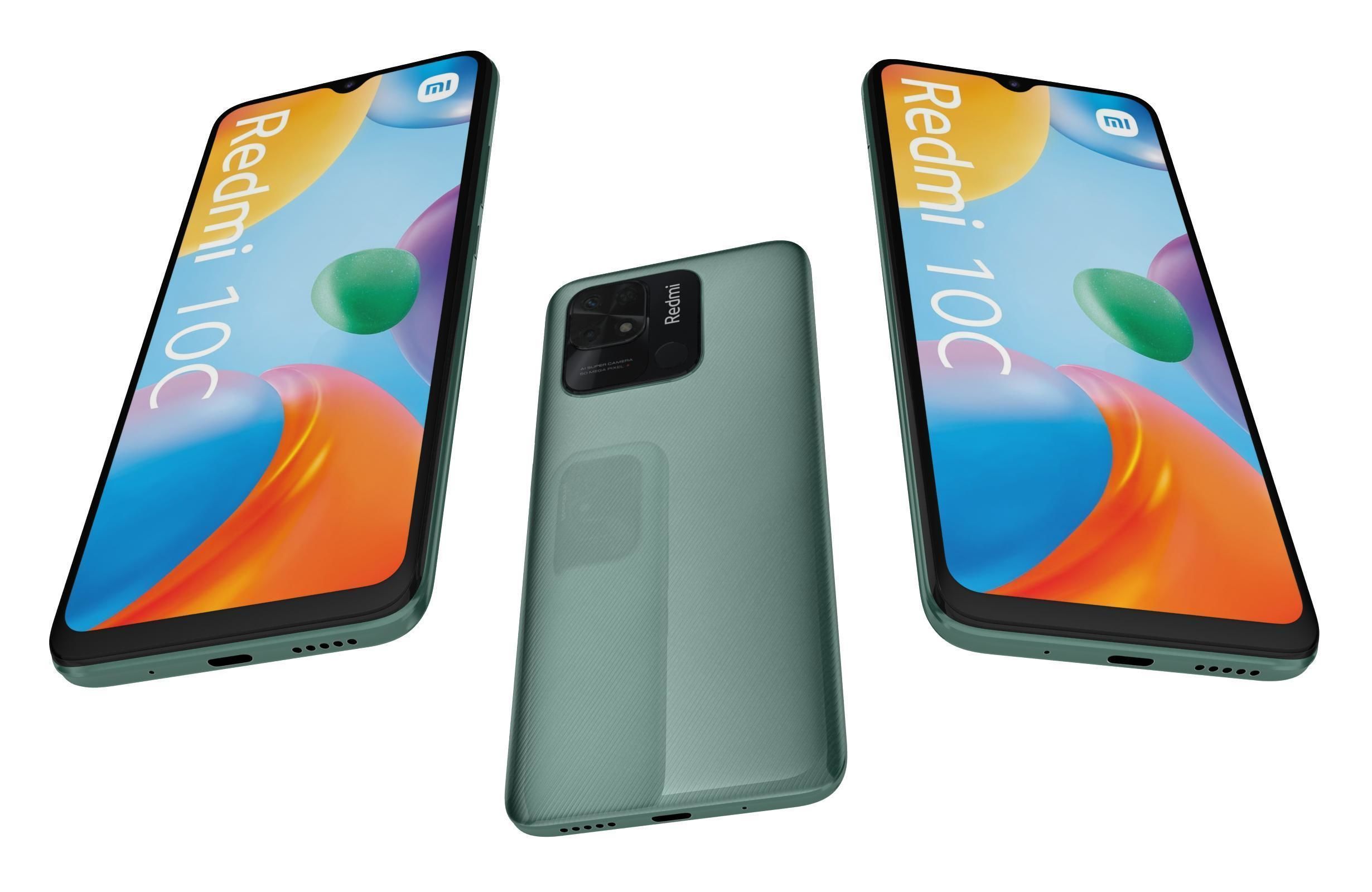 Xiaomi Redmi 10C Green 3D model_2