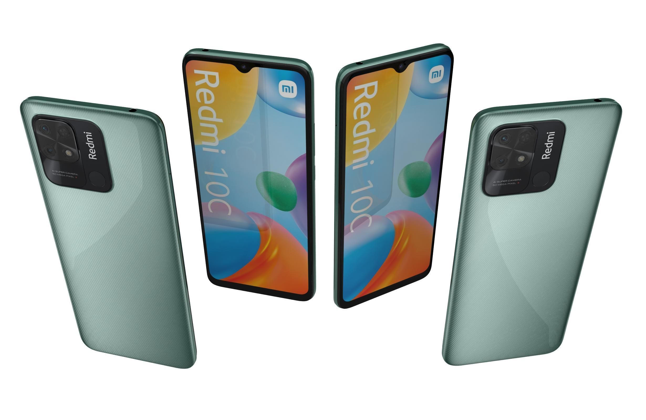 Xiaomi Redmi 10C Green 3D model_4