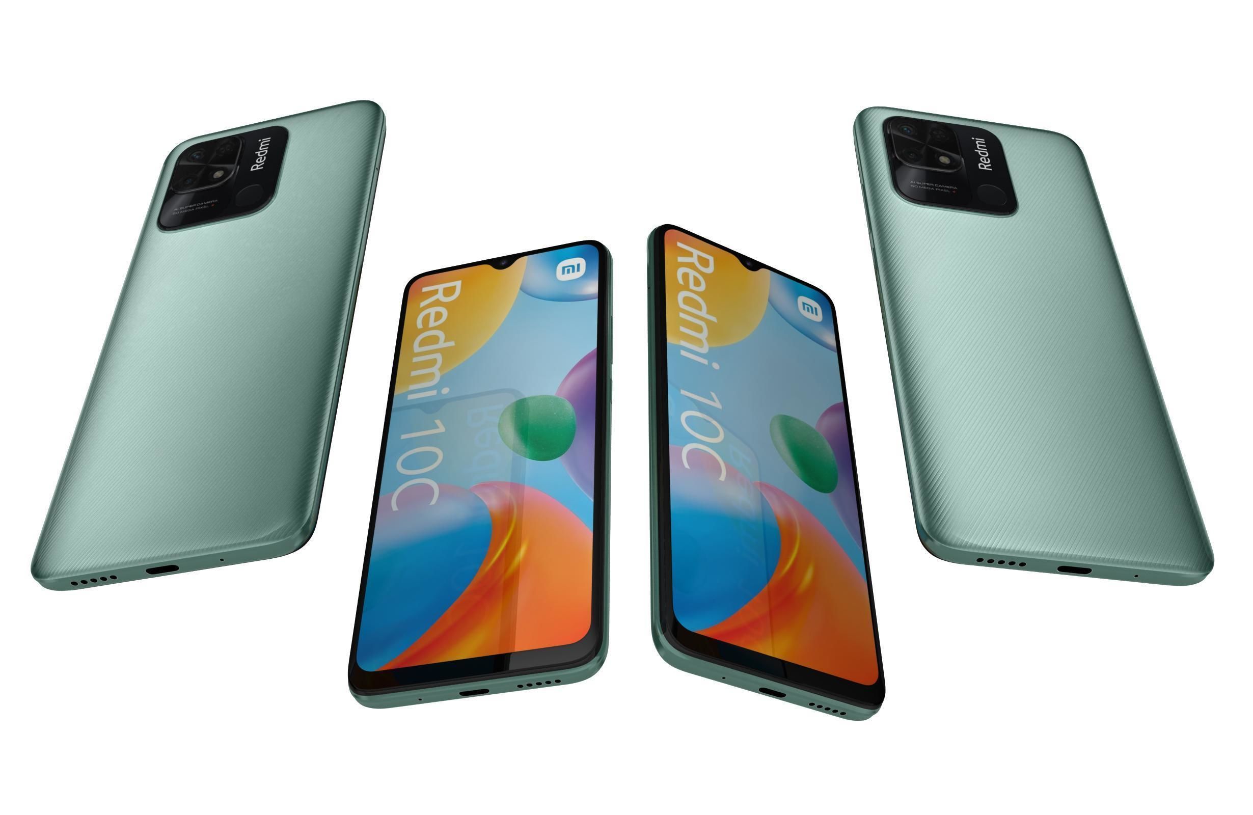 Xiaomi Redmi 10C Green 3D model_5