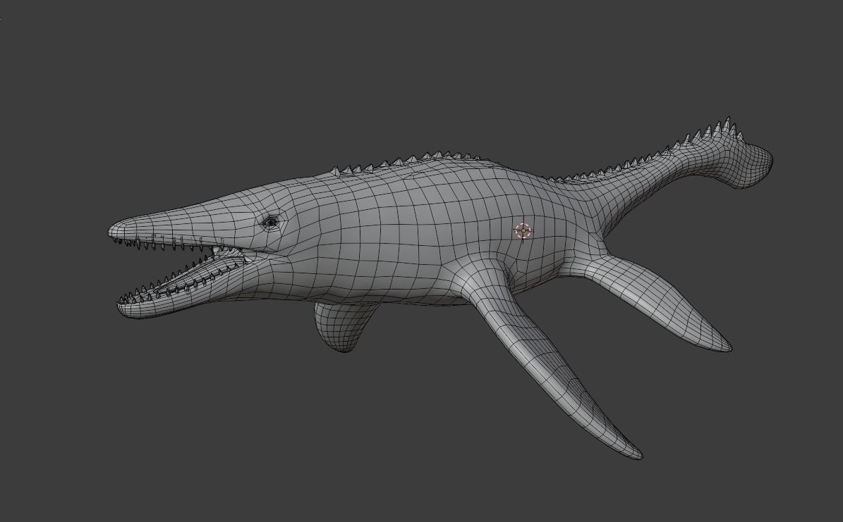 Mosasaurus Animated Low-poly 3D model_11