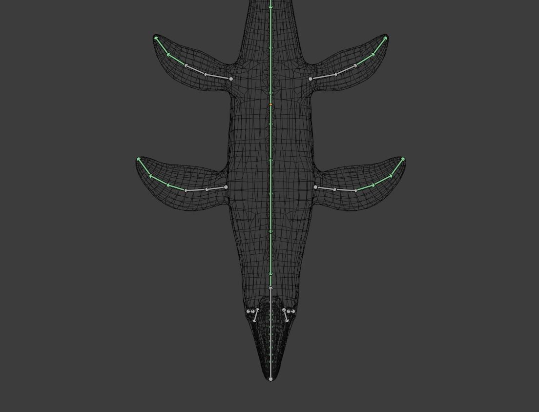 Mosasaurus Animated Low-poly 3D model_23