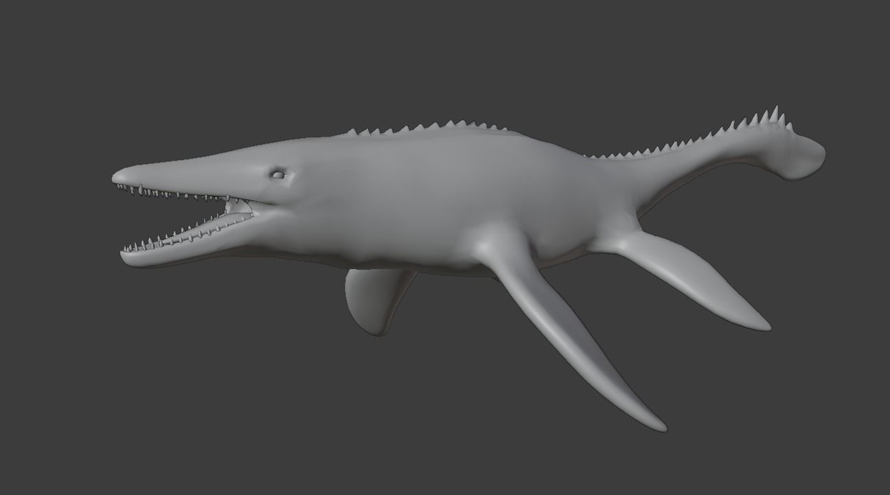 Mosasaurus Animated Low-poly 3D model_10