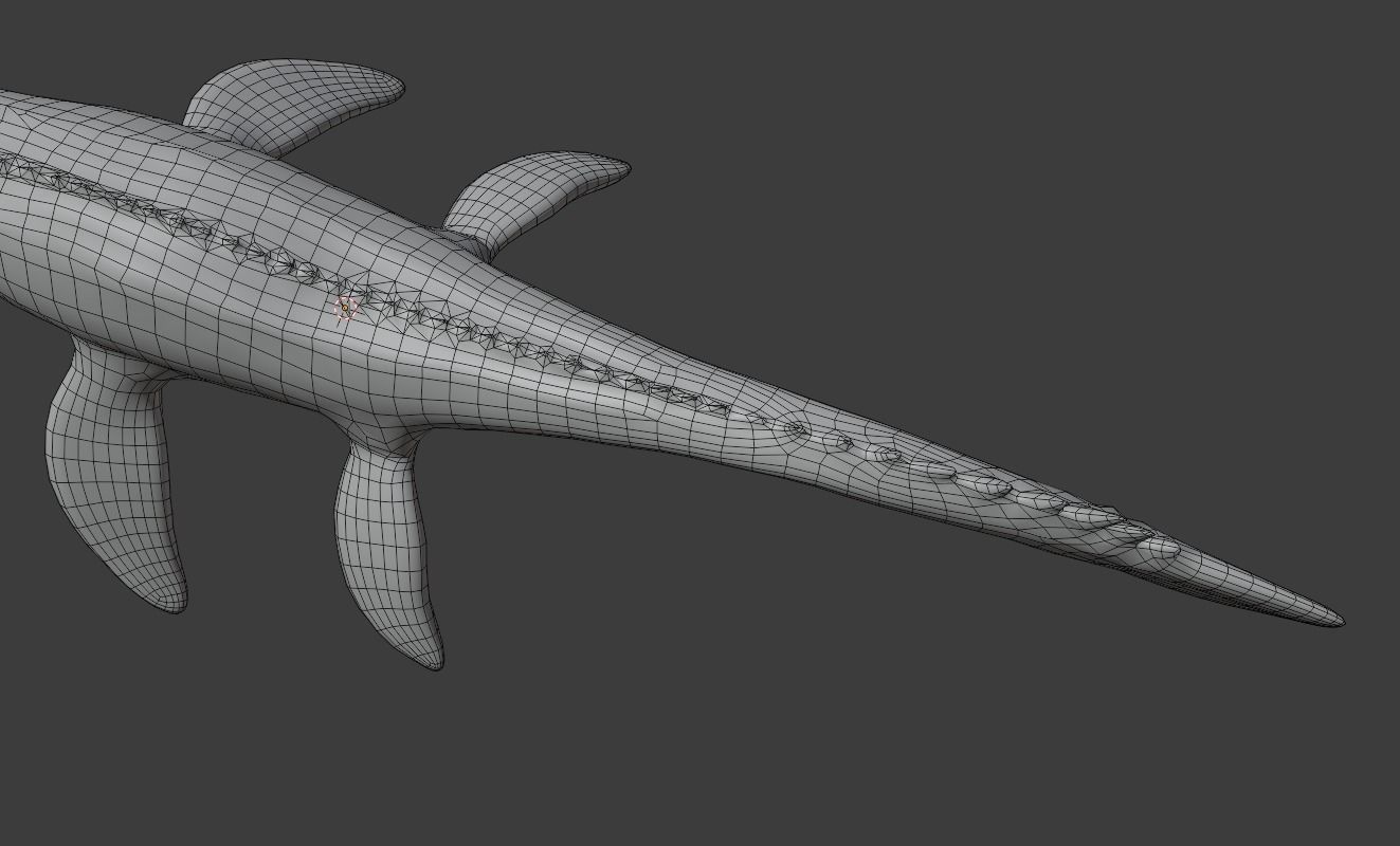 Mosasaurus Animated Low-poly 3D model_15