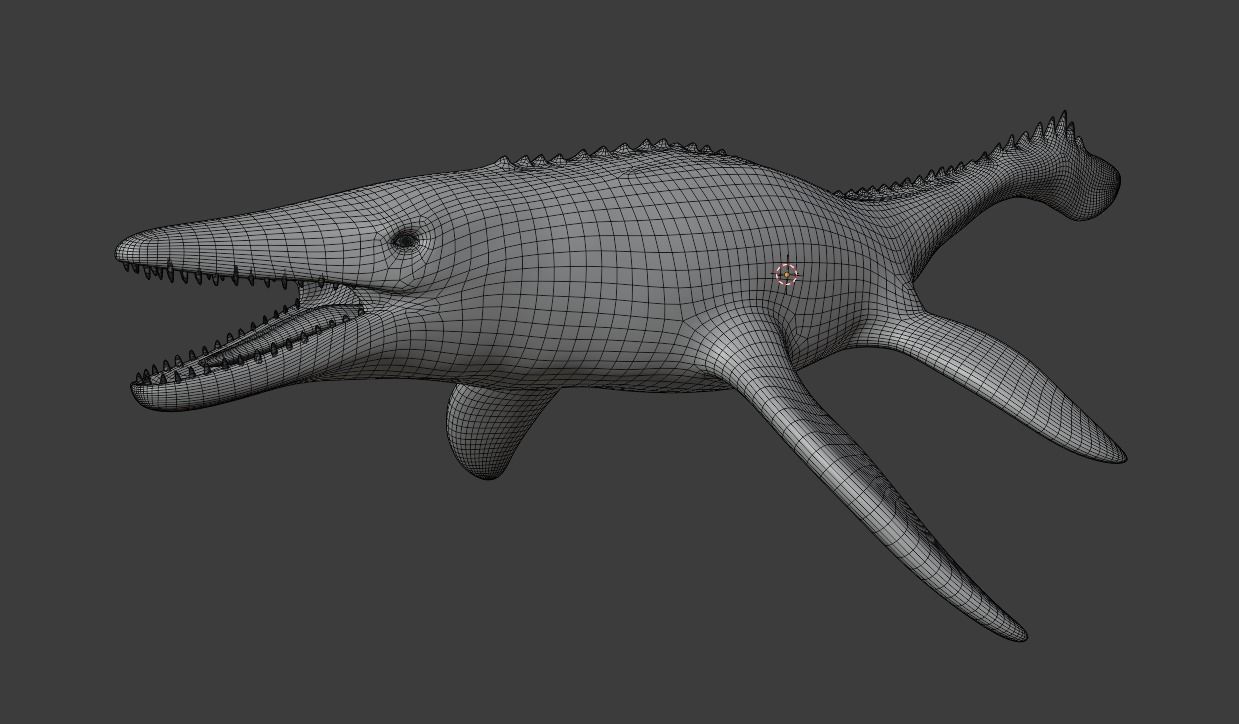 Mosasaurus Animated Low-poly 3D model_12