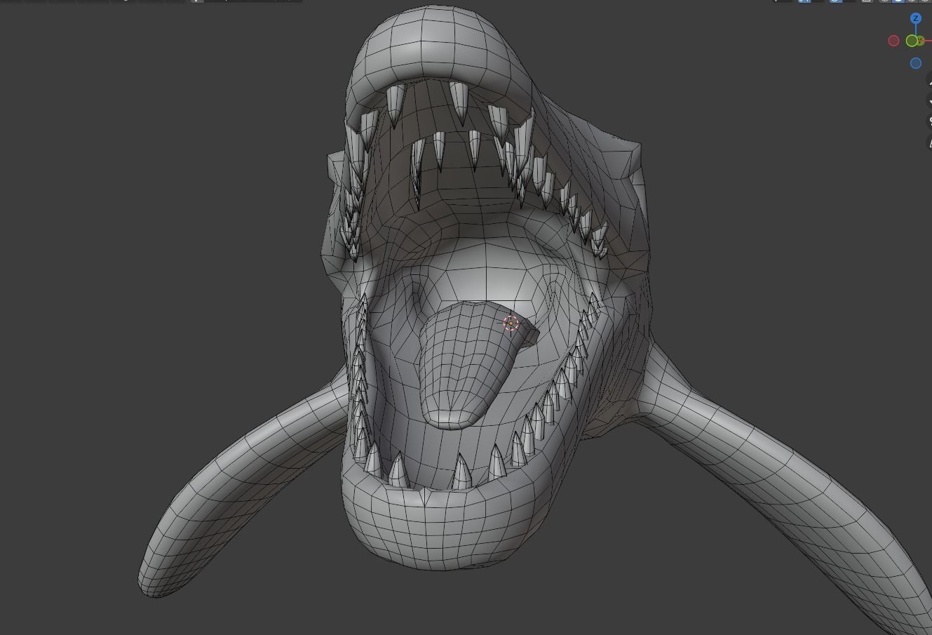 Mosasaurus Animated Low-poly 3D model_17