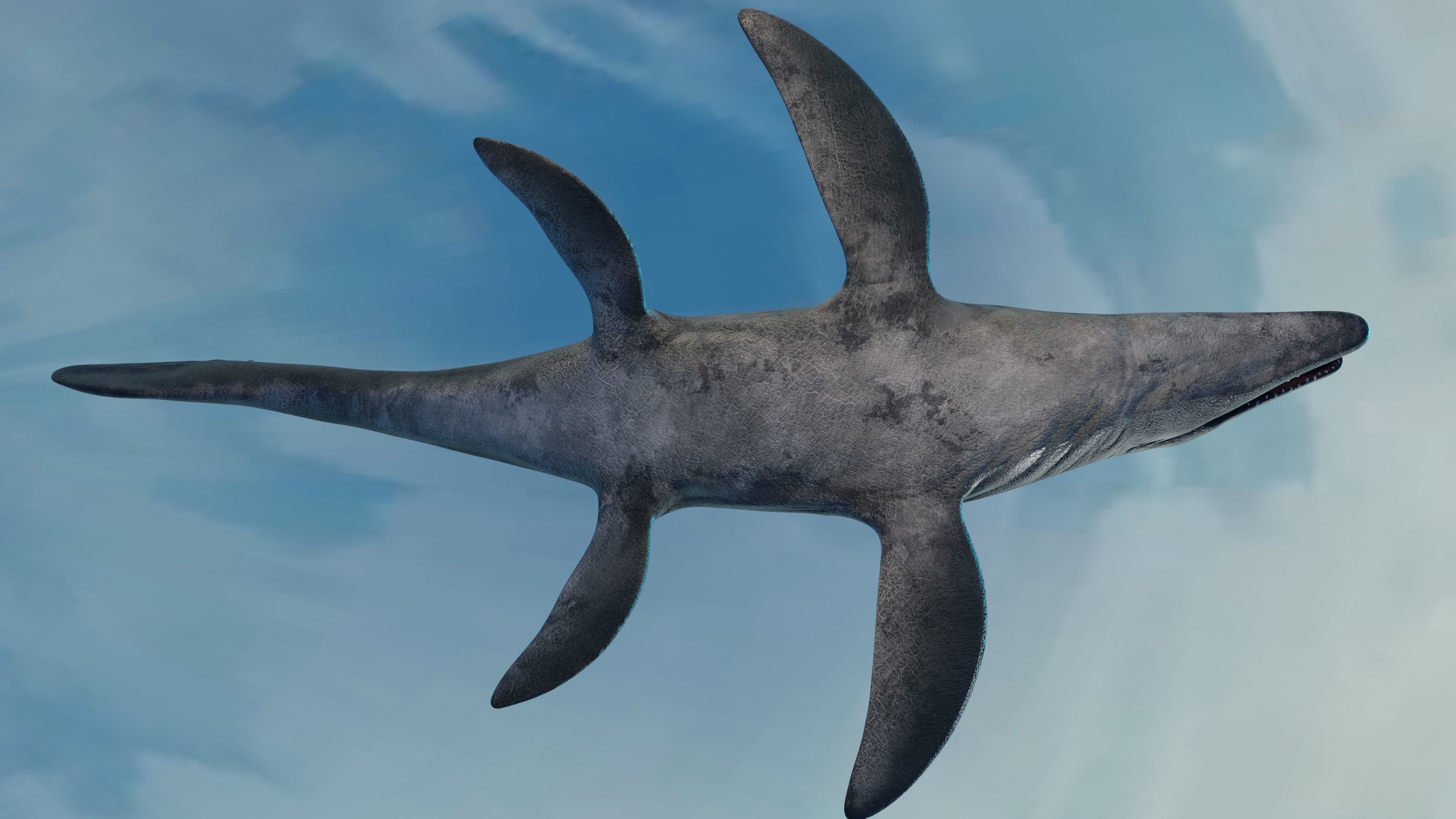 Mosasaurus Animated Low-poly 3D model_7