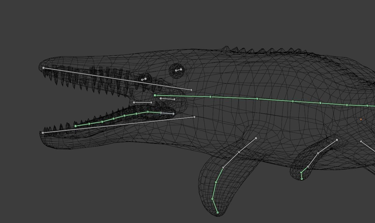 Mosasaurus Animated Low-poly 3D model_25