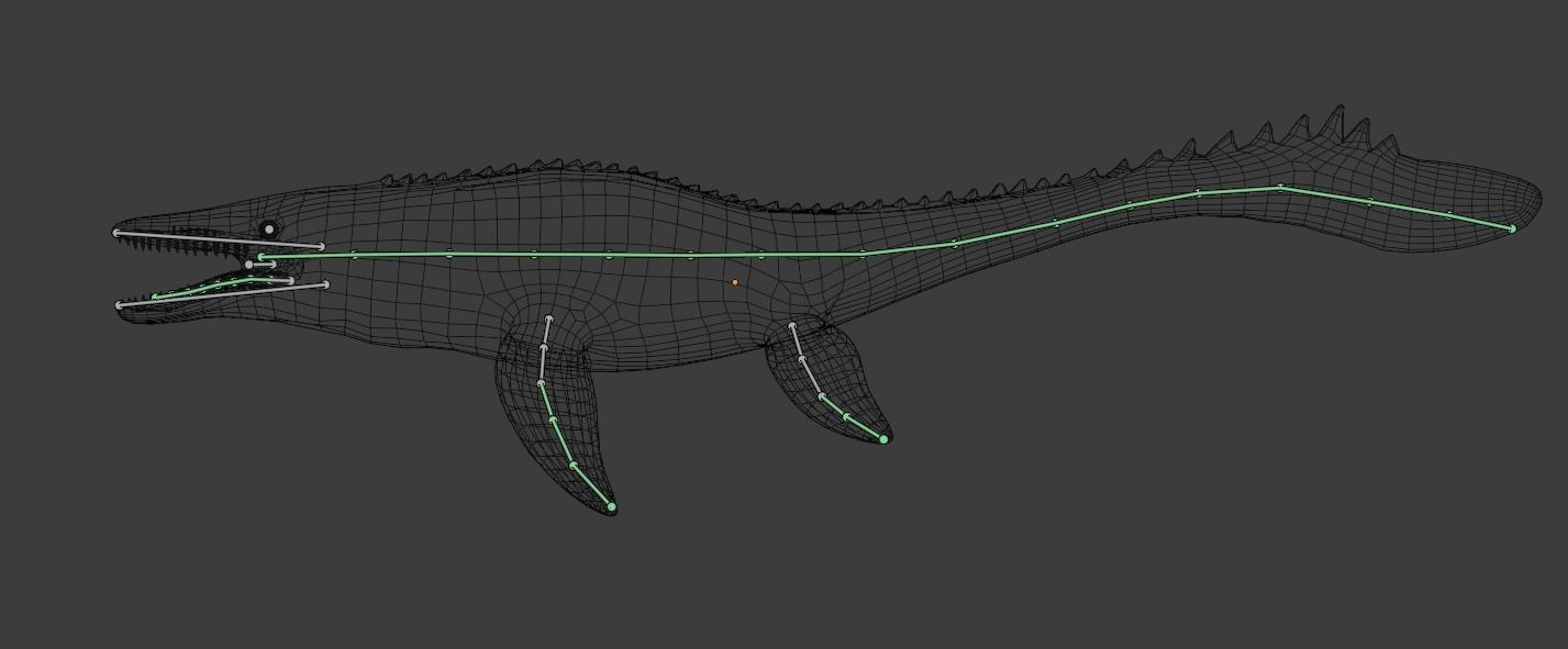 Mosasaurus Animated Low-poly 3D model_22