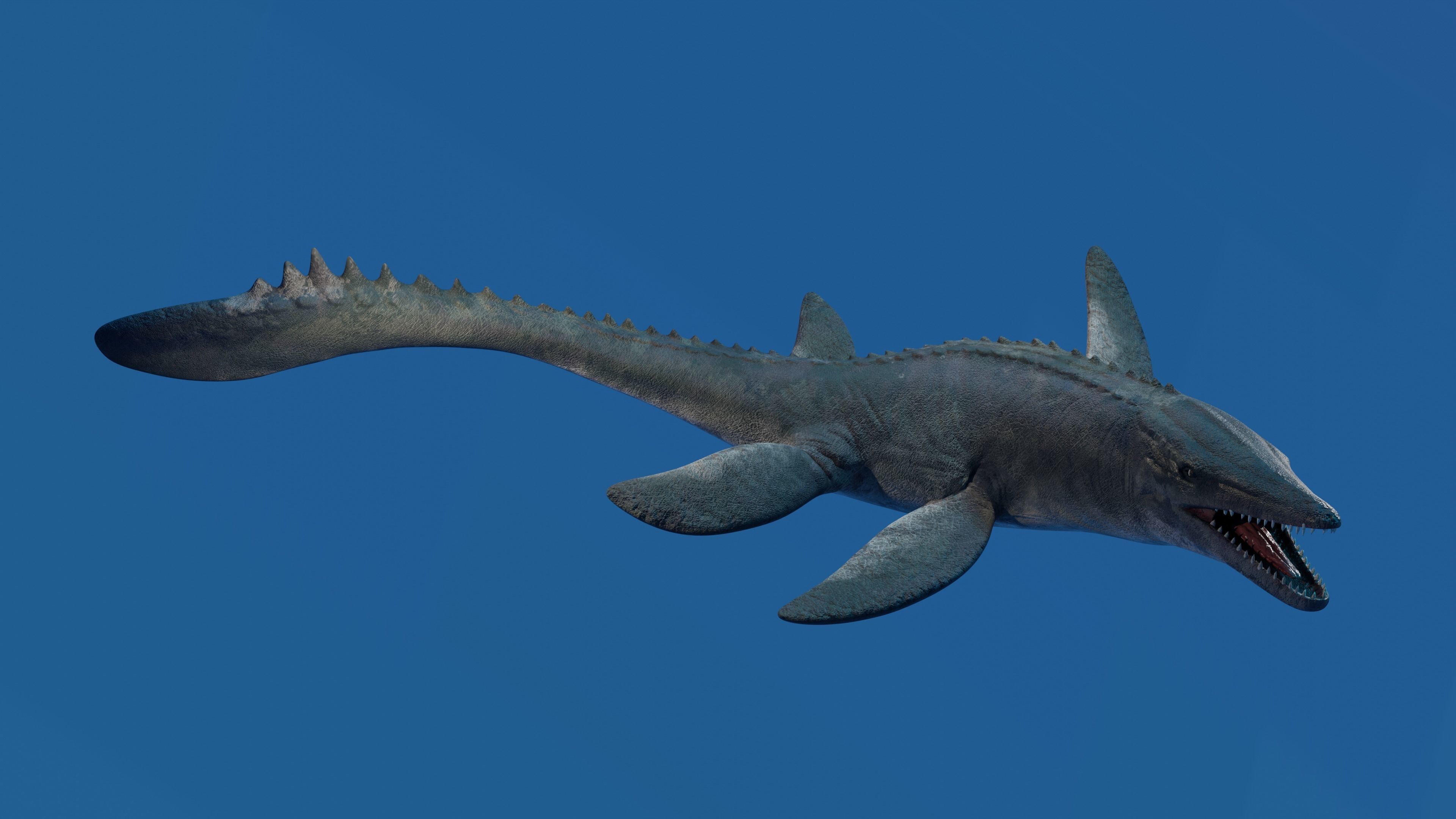 Mosasaurus Animated Low-poly 3D model_4