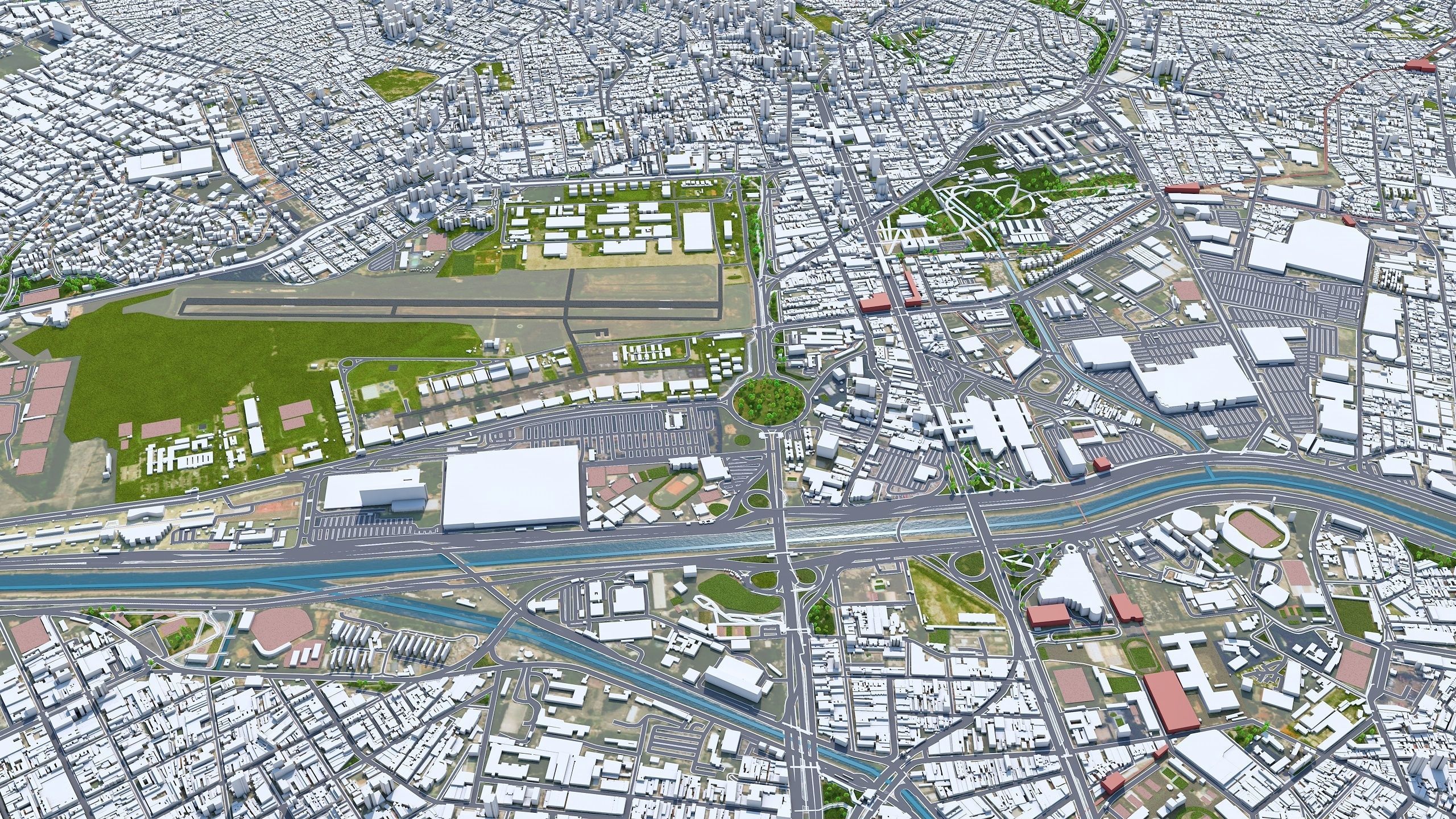 Sao Paulo Downtown Low-poly 3D model_4