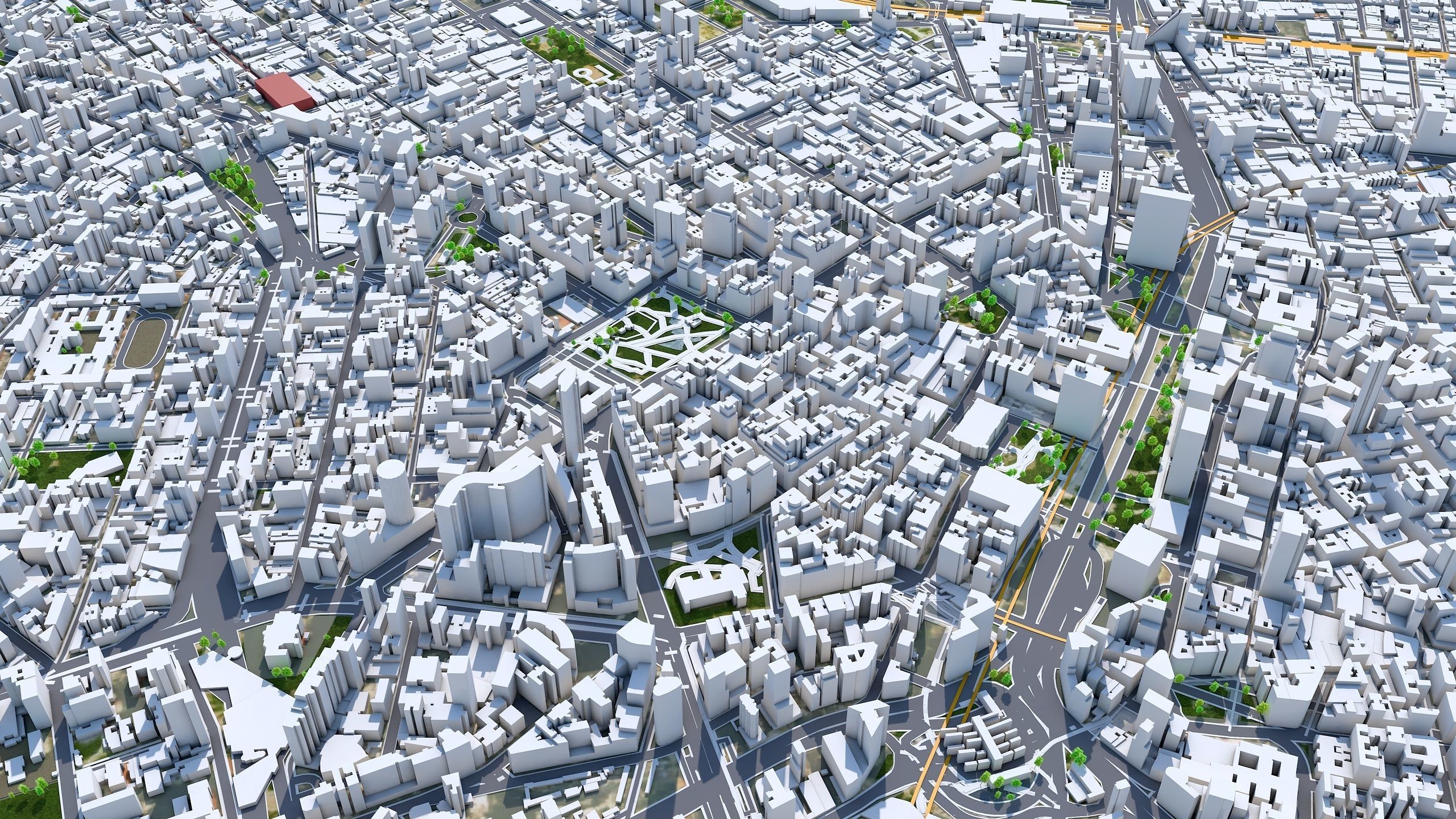 Sao Paulo Downtown Low-poly 3D model_1