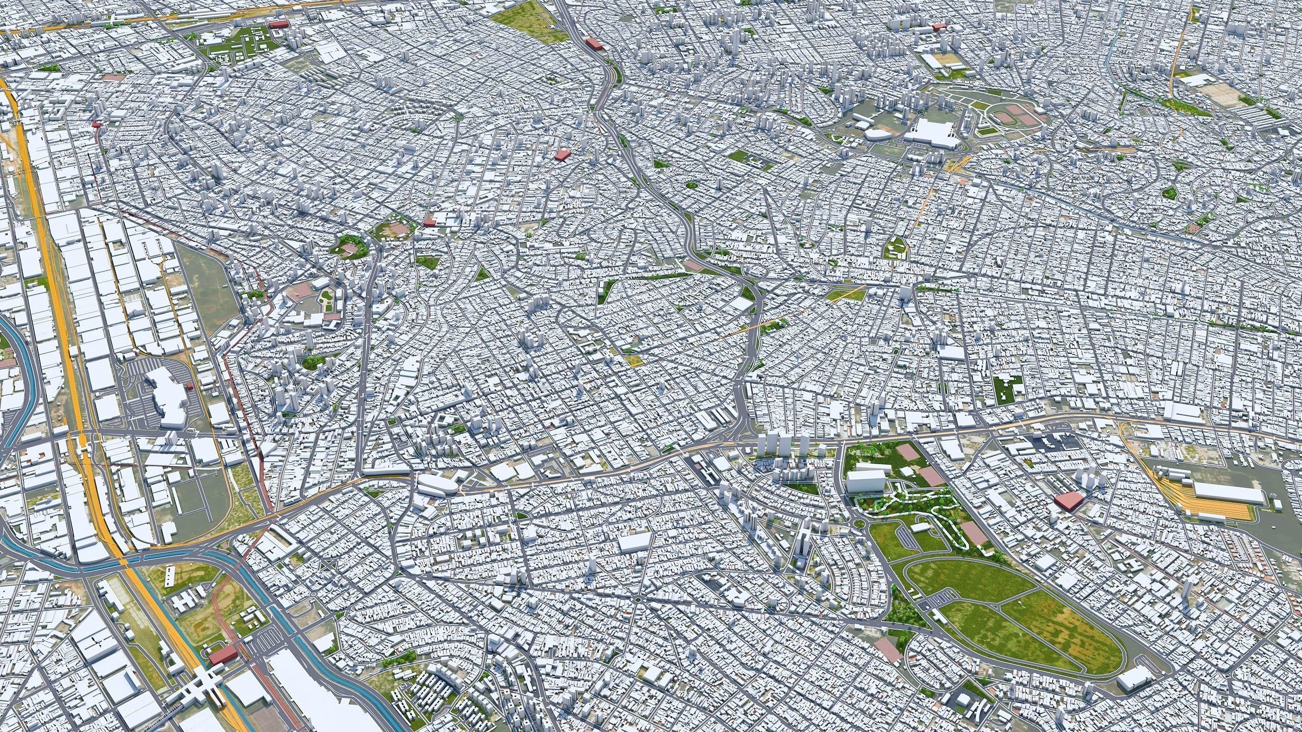 Sao Paulo Downtown Low-poly 3D model_6