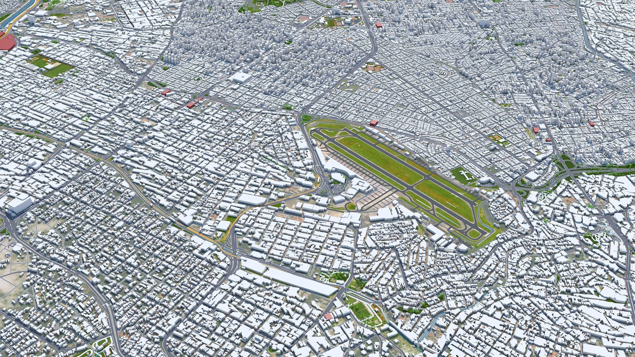 Sao Paulo Downtown Low-poly 3D model_5