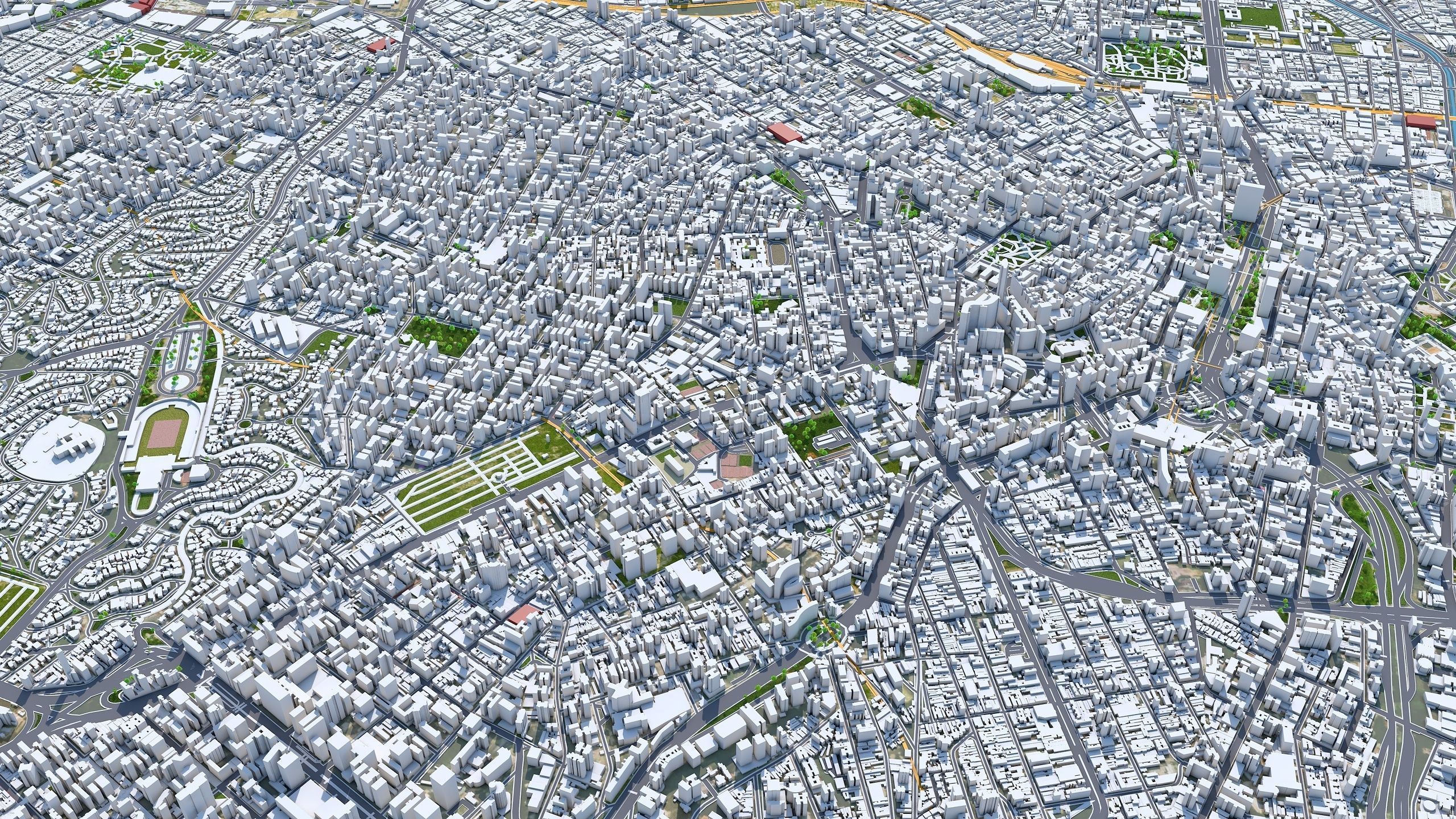 Sao Paulo Downtown Low-poly 3D model_2