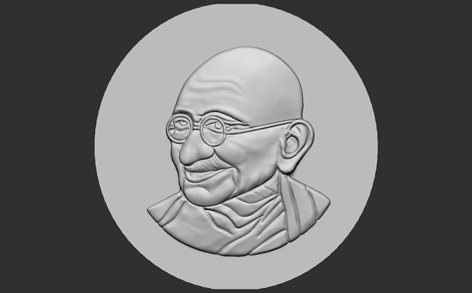 mahatma gandhi stl 3D print model