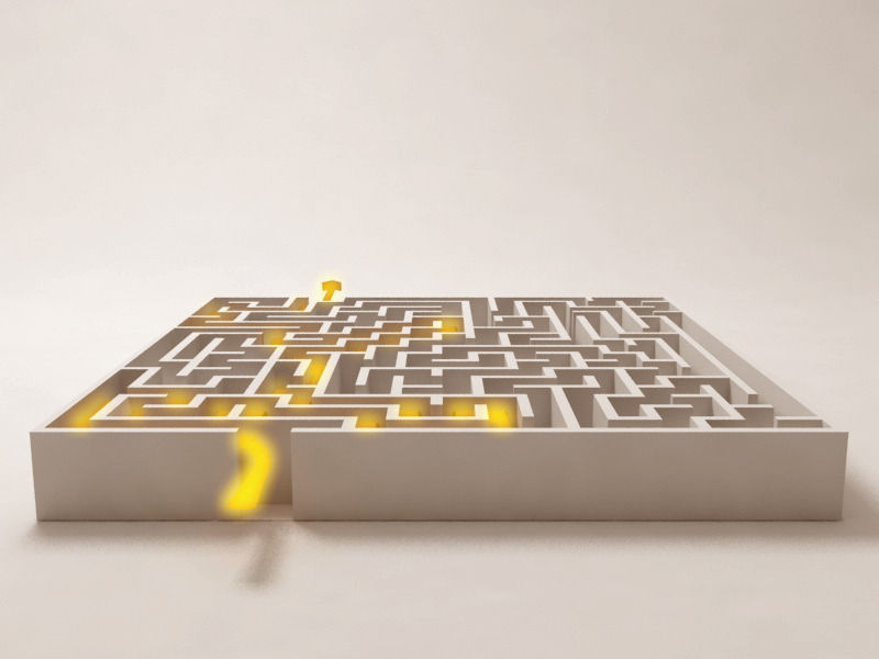 Maze model Low-poly 3D model_4