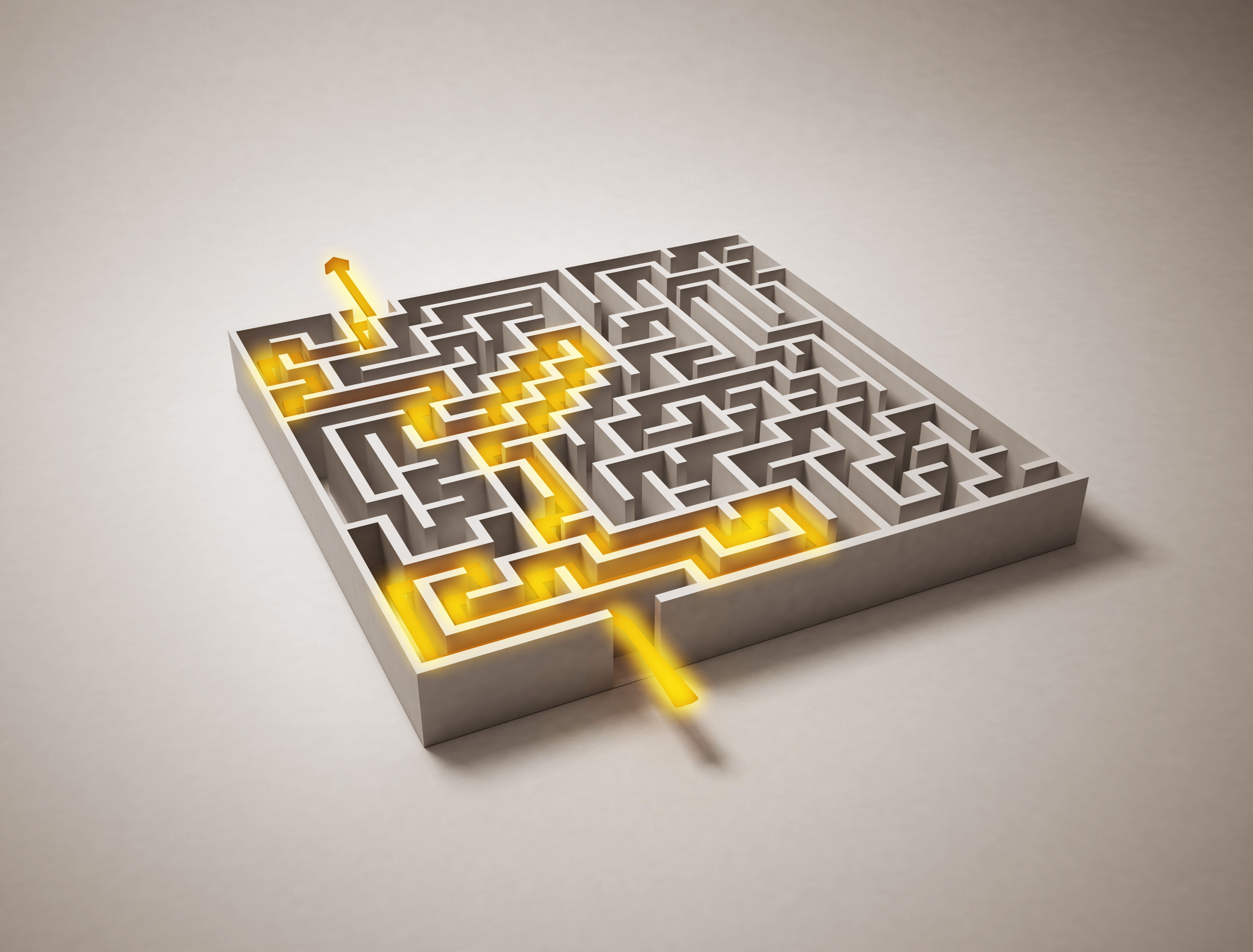 Maze model Low-poly 3D model_2