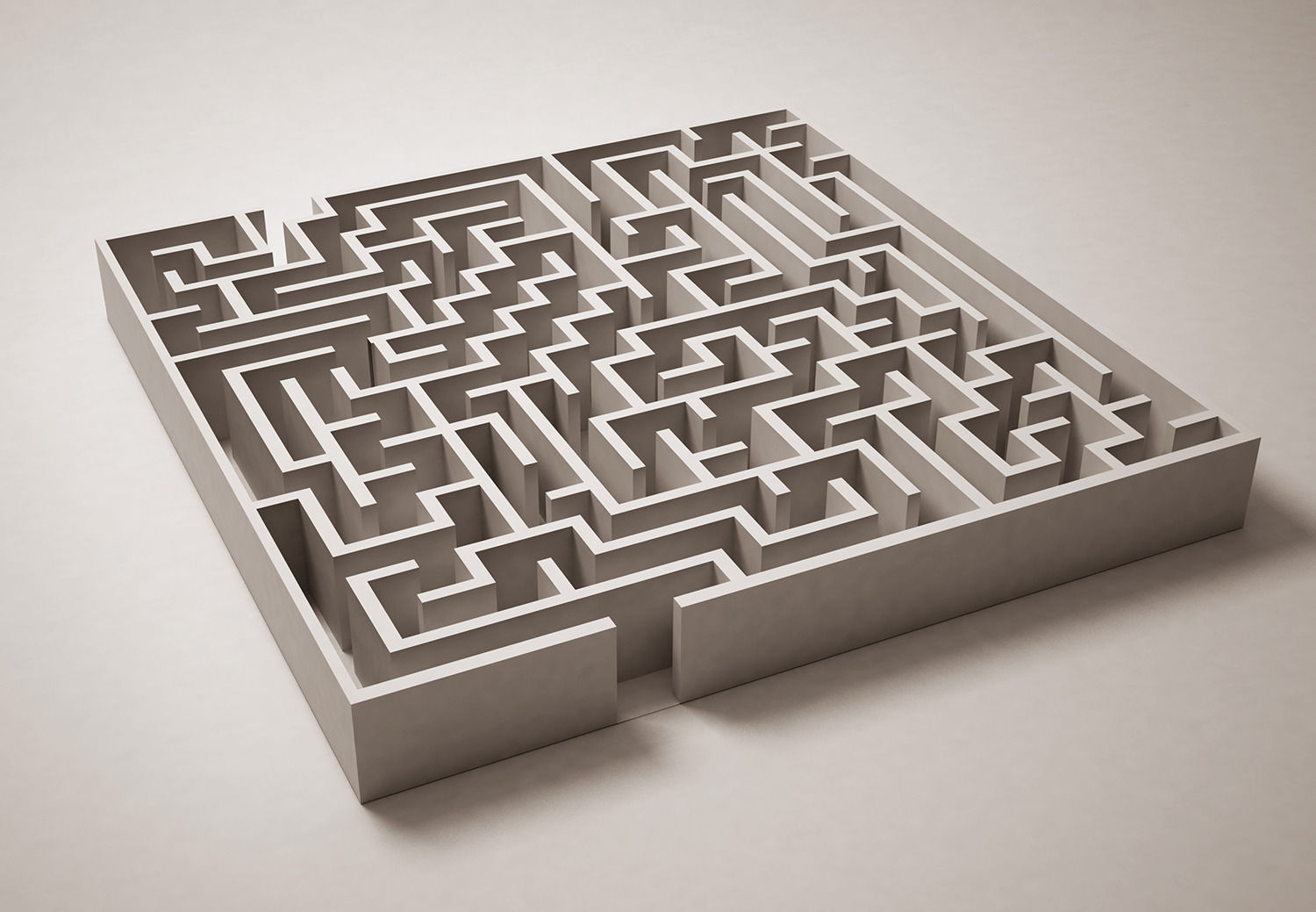 Maze model Low-poly 3D model_1