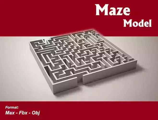 Maze model Low-poly 3D model