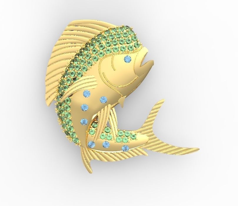 jumping Mahi Mahi 3D print model_1