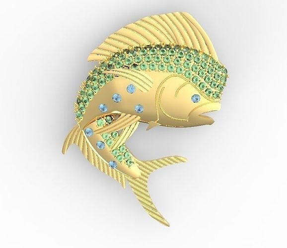 jumping Mahi Mahi 3D print model
