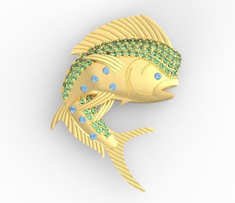 jumping Mahi Mahi 3D print model_4