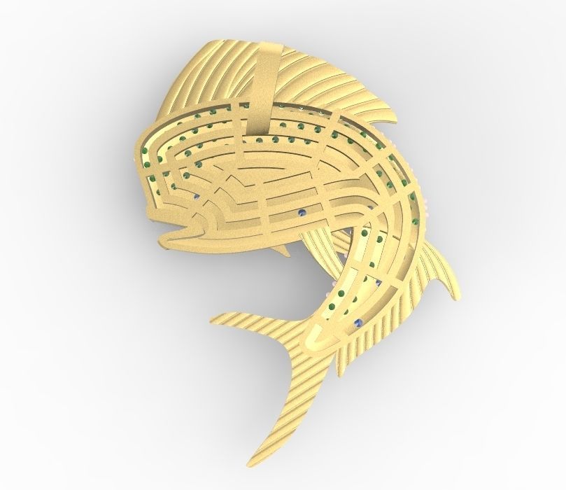 jumping Mahi Mahi 3D print model_3