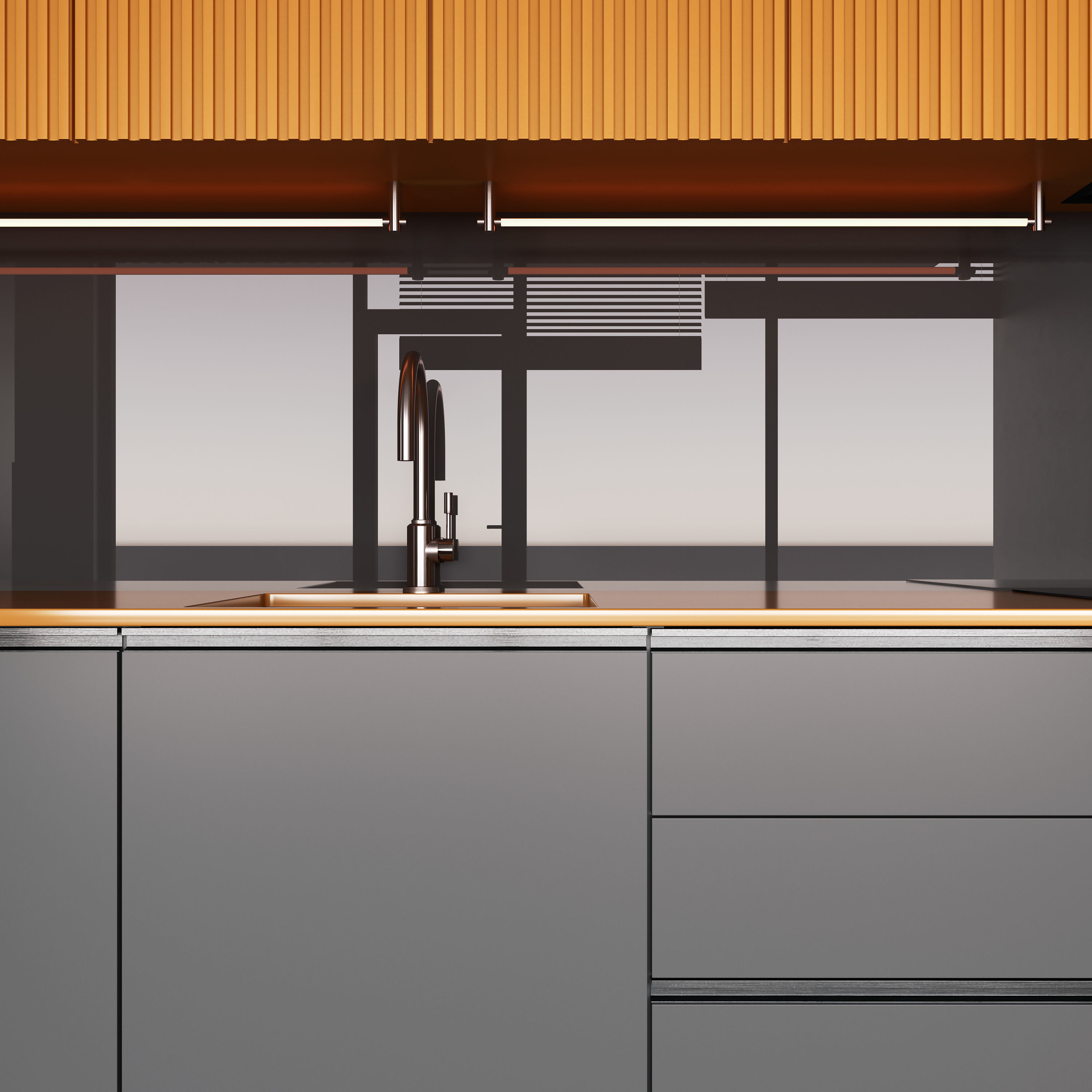 Modern Kitchen 3D model_3