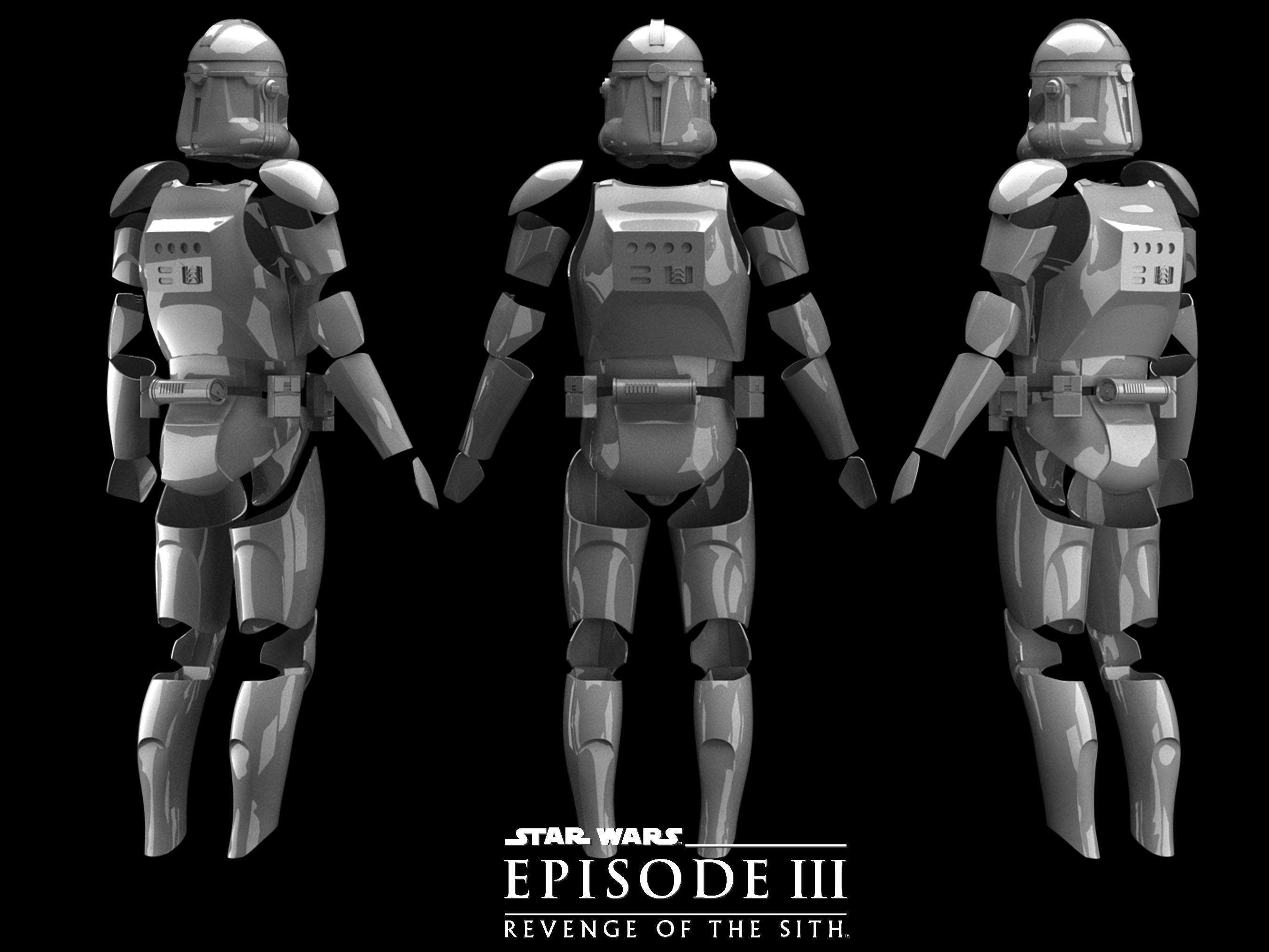Clone Armor Phase 2  Revange of The Sith Star Wars 3d Print  3D print model_1