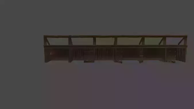 Saray wooden structure with roof 3D print model