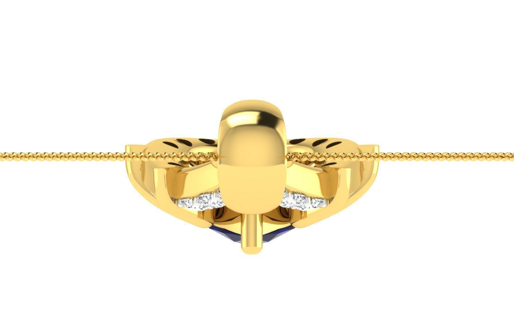 Women Pear Diamond Pendants 3dm STL ONJ FBX Render Details 3D print model_6