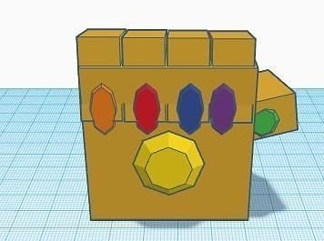 Thanos cardboard box 3D print model