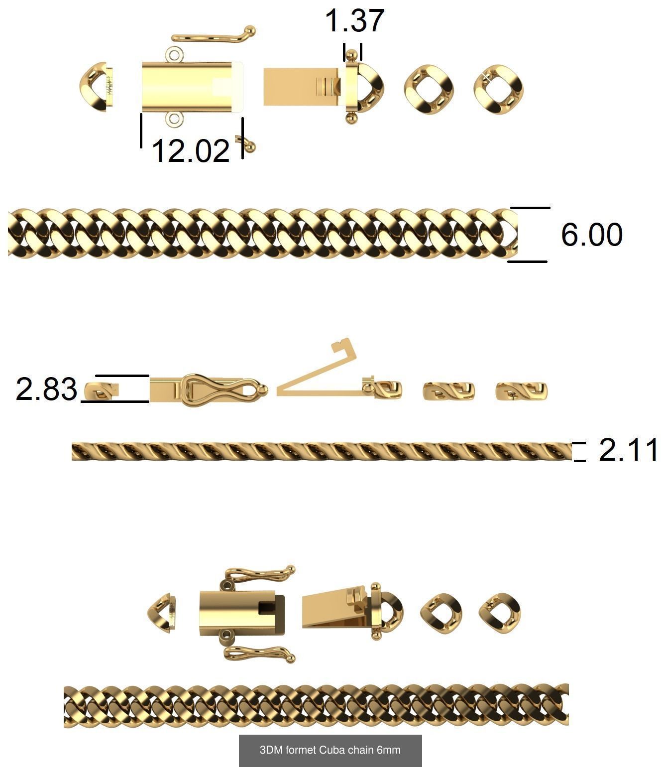 3DM Cuba chain  3D Model Collection_4