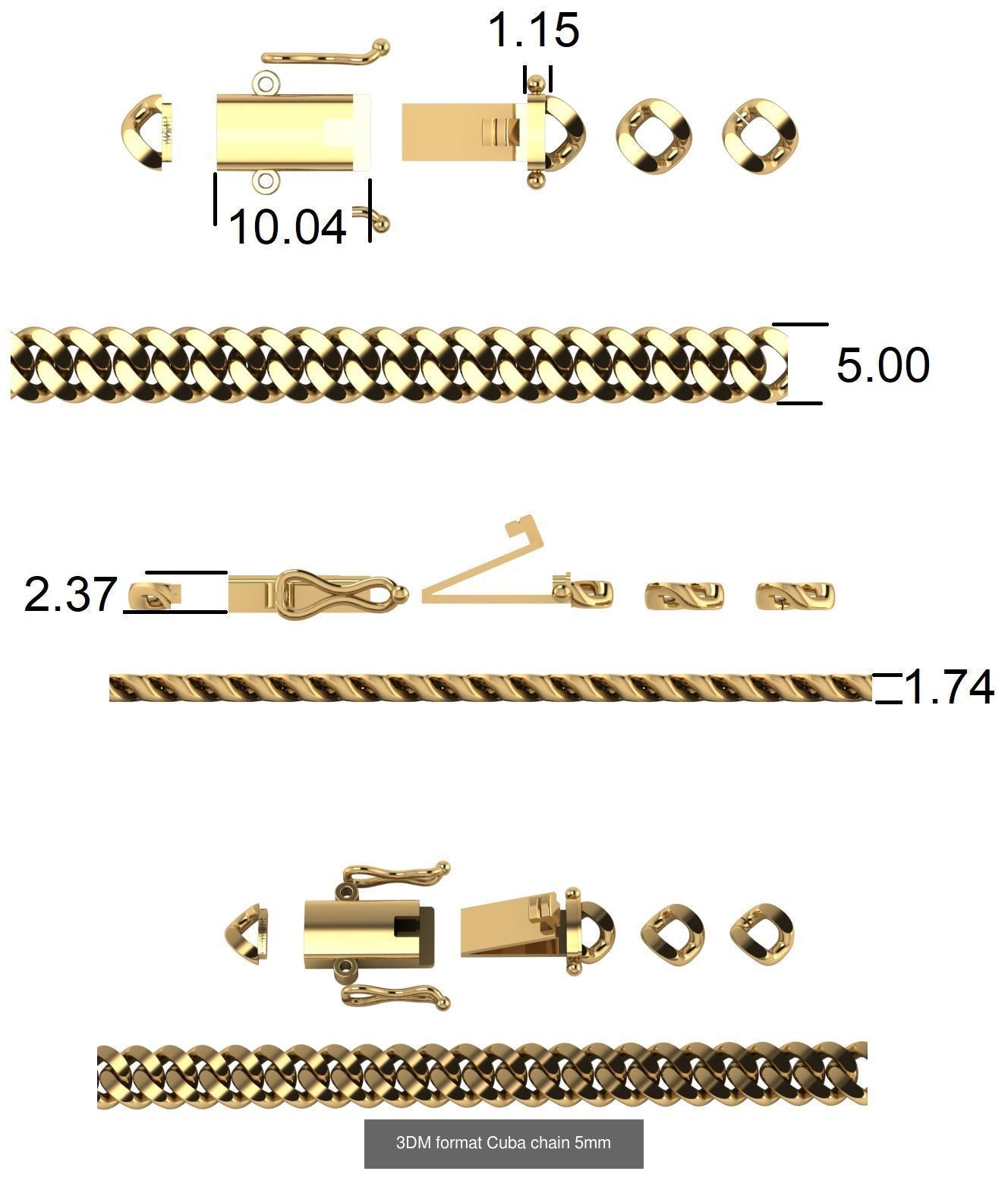 3DM Cuba chain  3D Model Collection_5