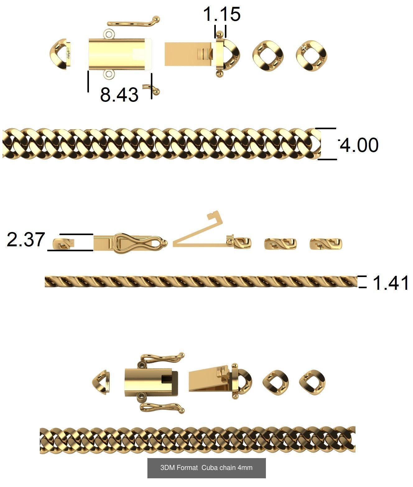 3DM Cuba chain  3D Model Collection_7