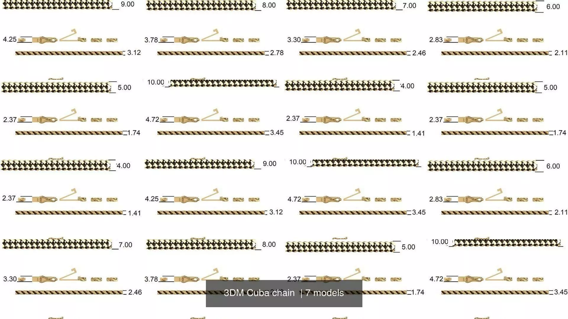 3DM Cuba chain  3D Model Collection_0