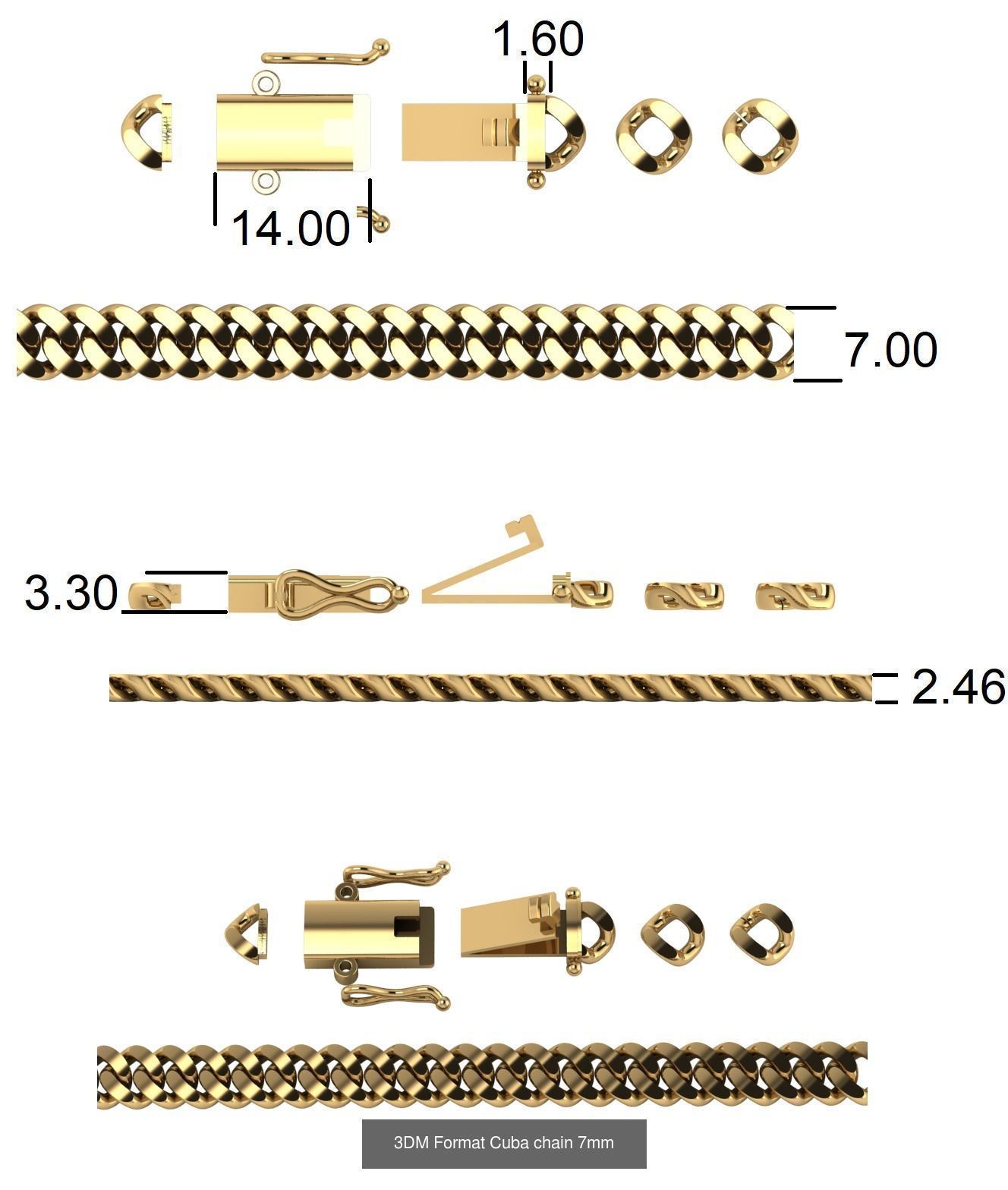 3DM Cuba chain  3D Model Collection_3