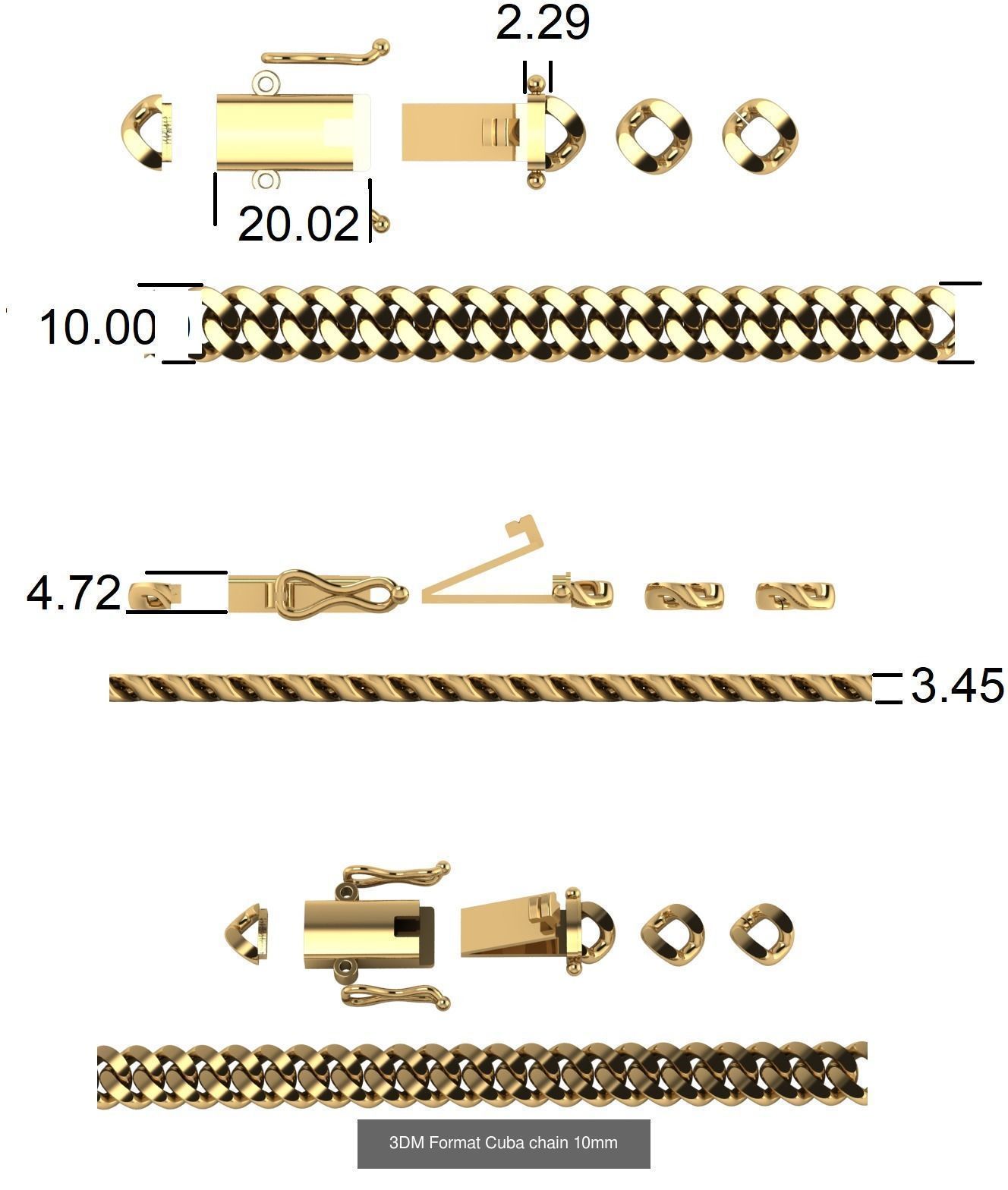 3DM Cuba chain  3D Model Collection_6